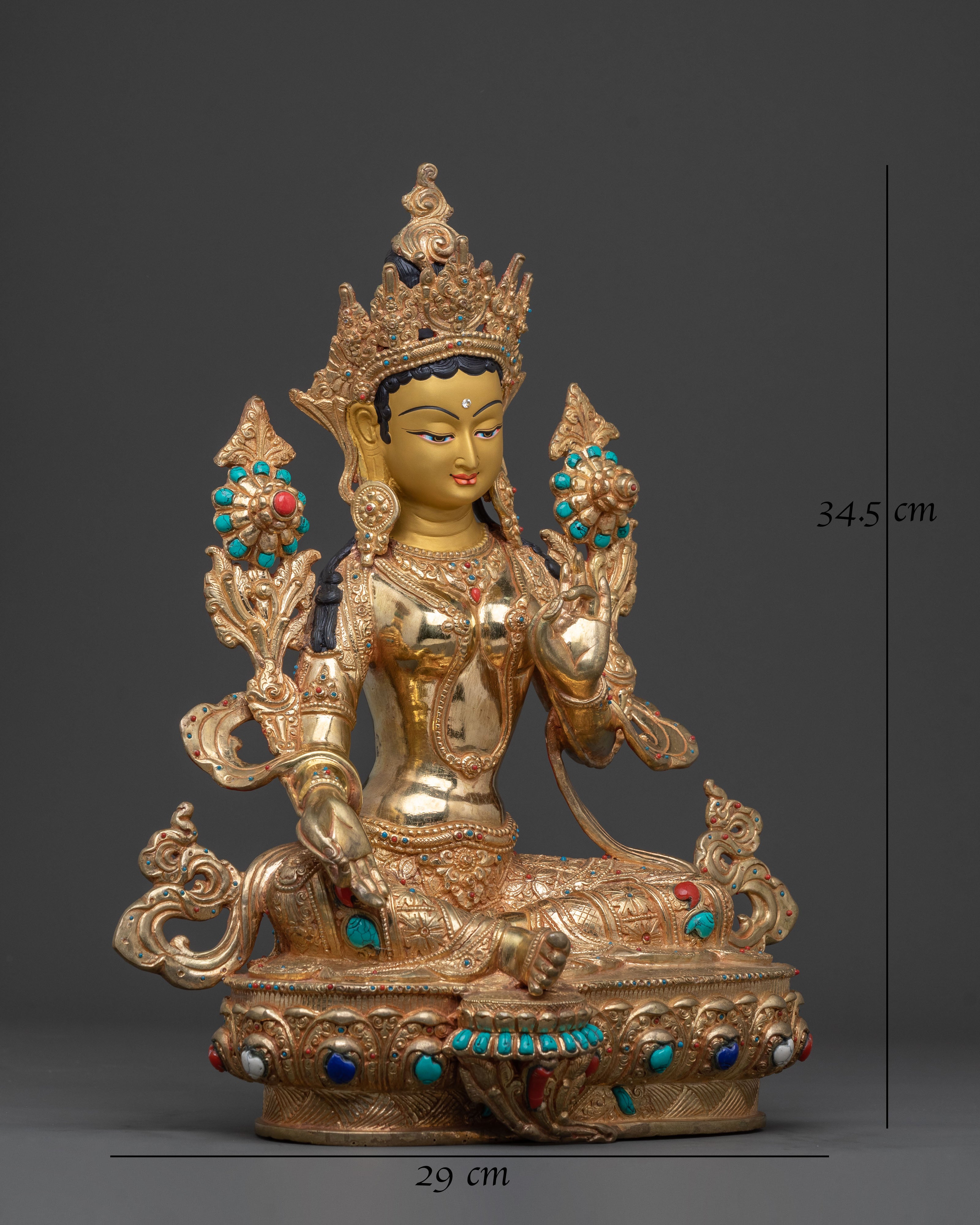Mother  Green Tara Blessing Statue | Spiritual Guardian