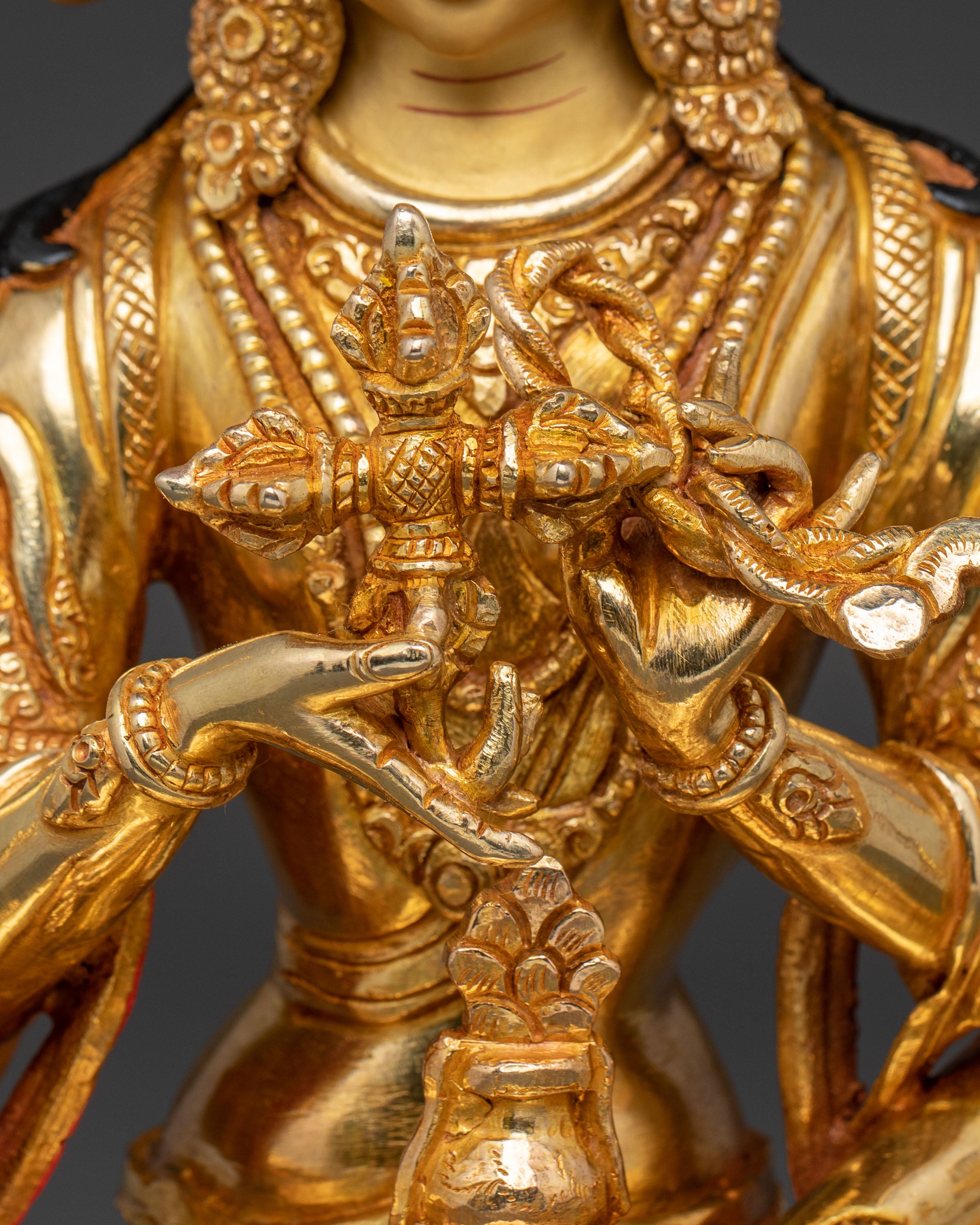 Namgyalma Spiritual Statue: Radiant 24K Gold Gilded Copper
