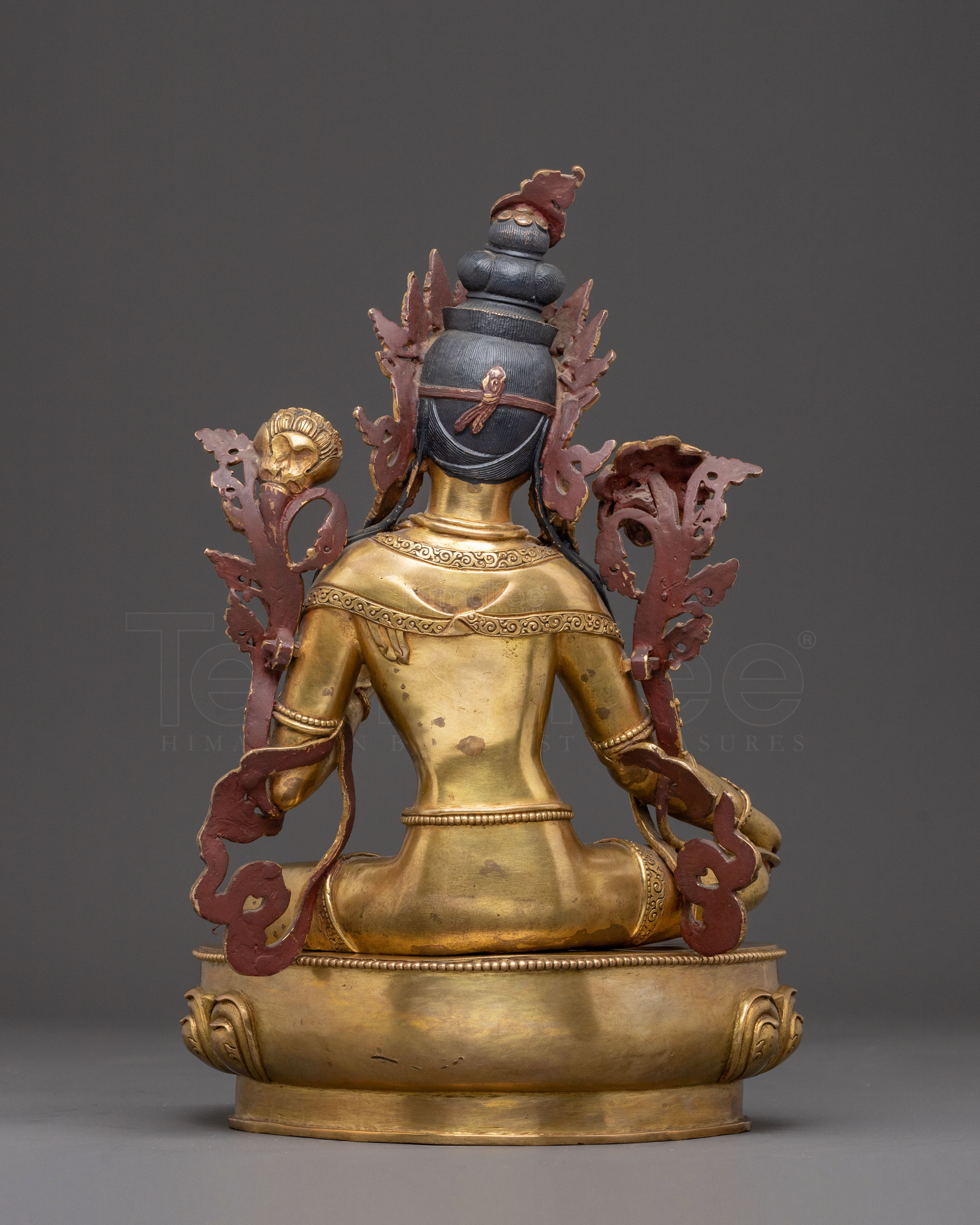 Handcrafted Green Tara Golden Statue | Goddess of Compassion