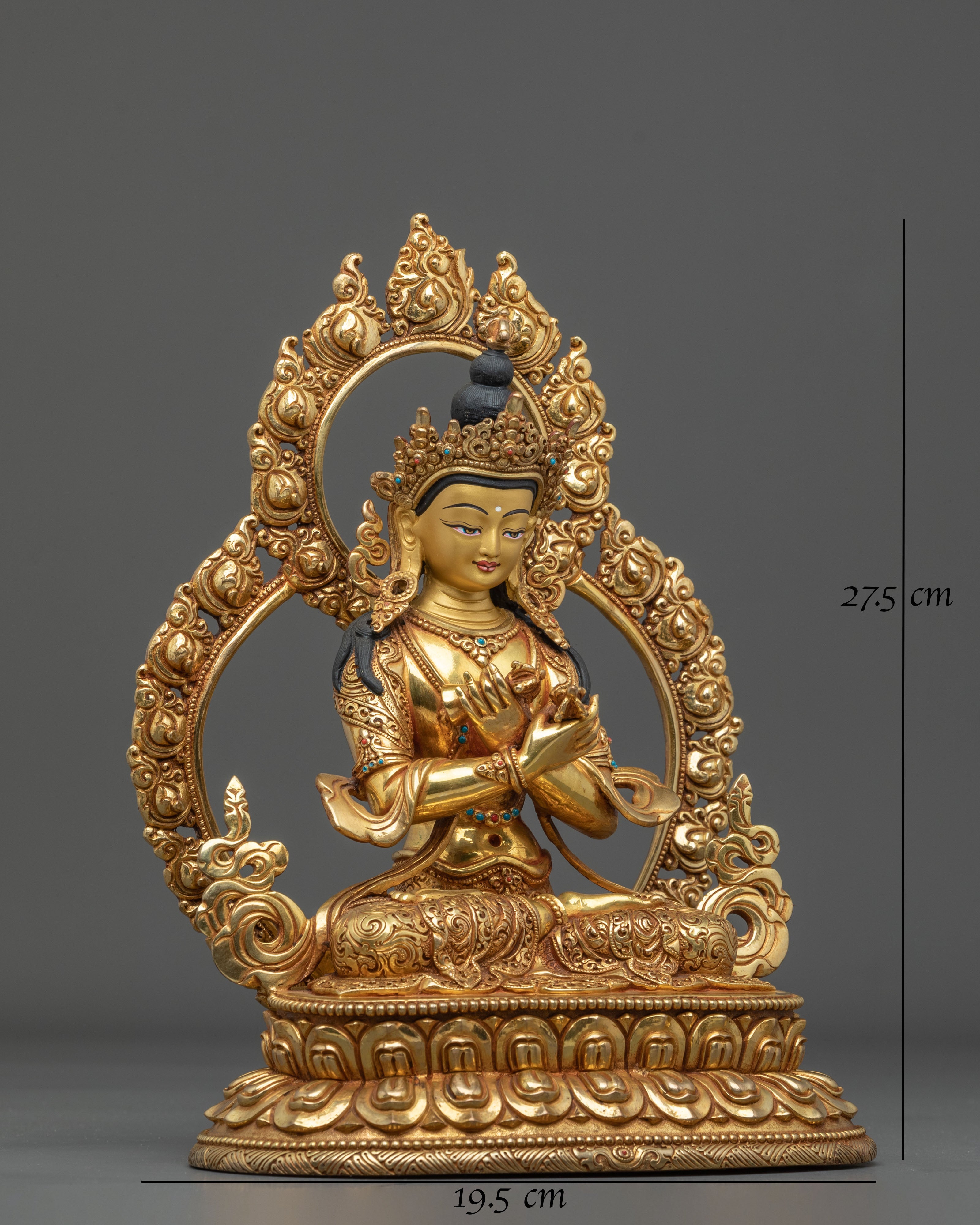 Vajradhara Statue | 24K Gold Gilded Sacred Figurine
