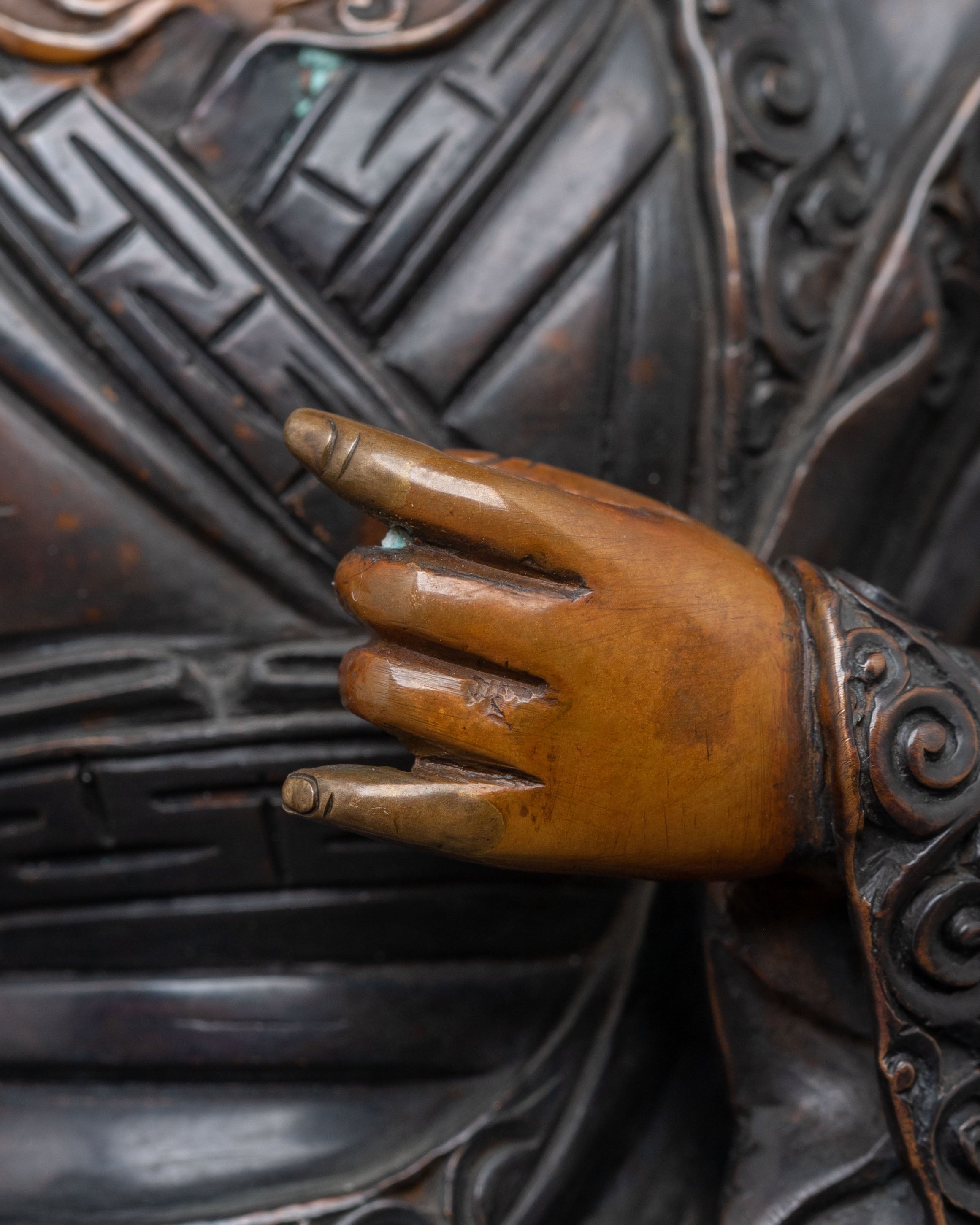 Karmapa Oxidized Copper Statue | Spiritual Leader