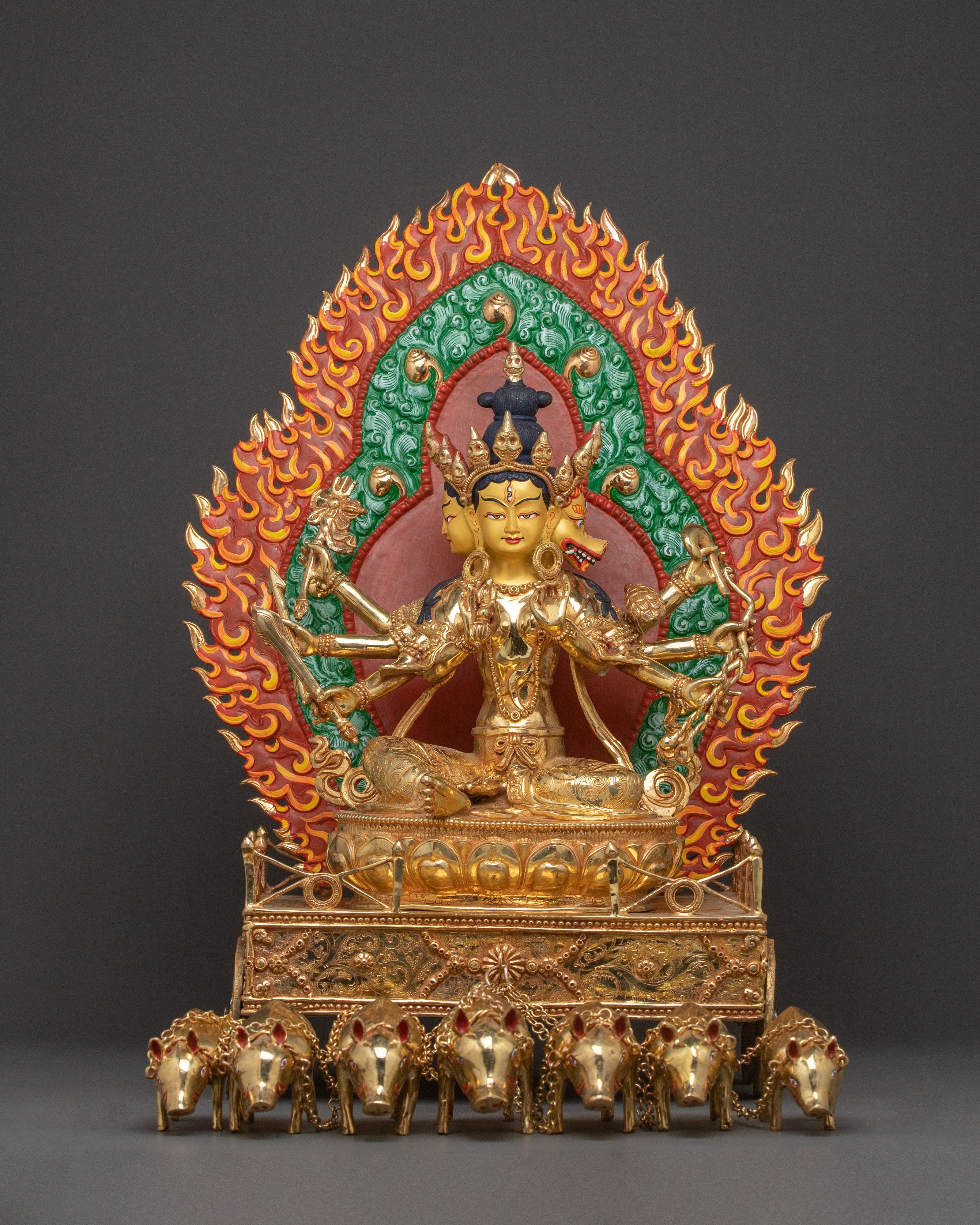 Marici Gold Gilded Sacred Statue - Radiant Protector Art