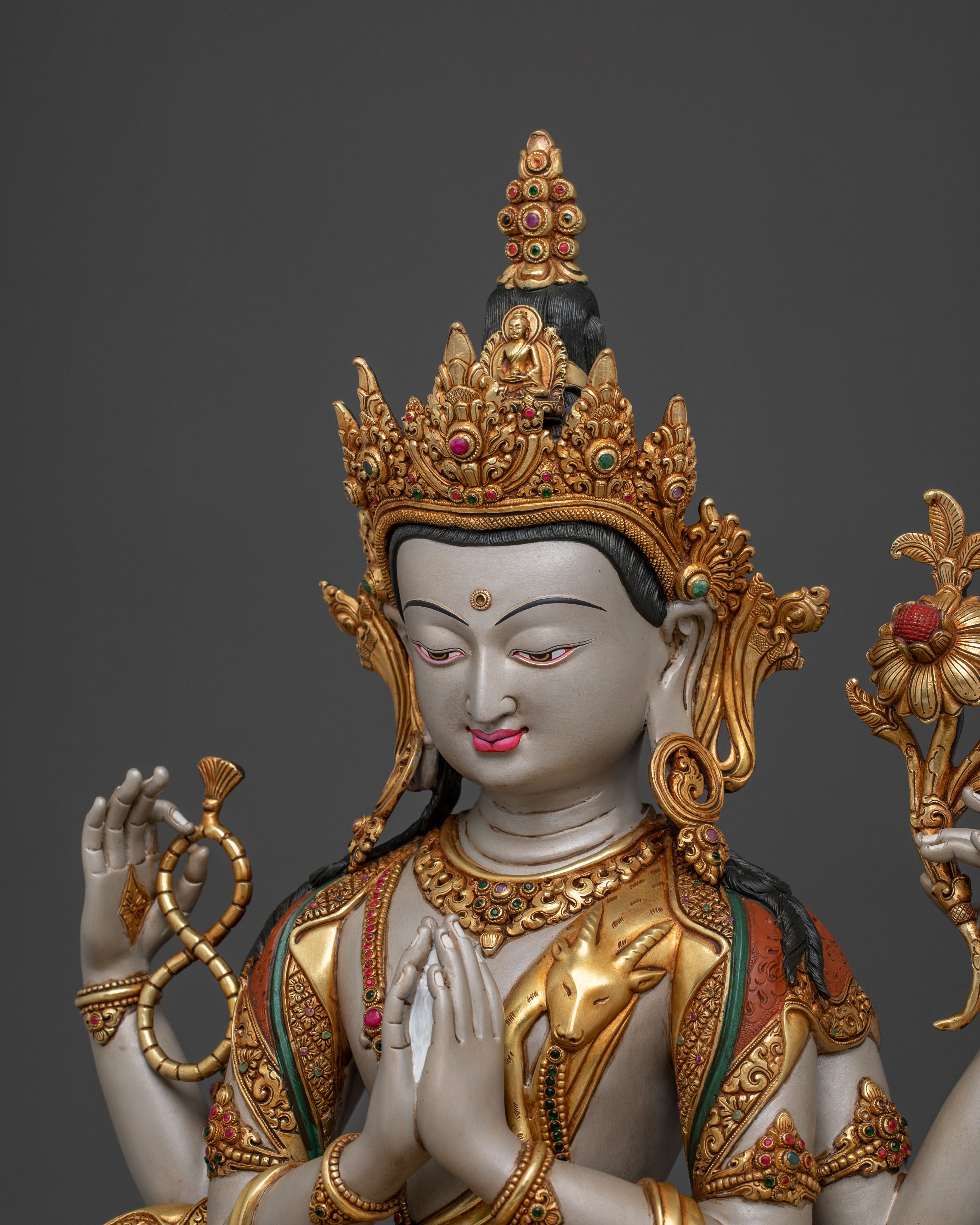 Four-Armed Chenrezig Statue | Nepalese Artistry