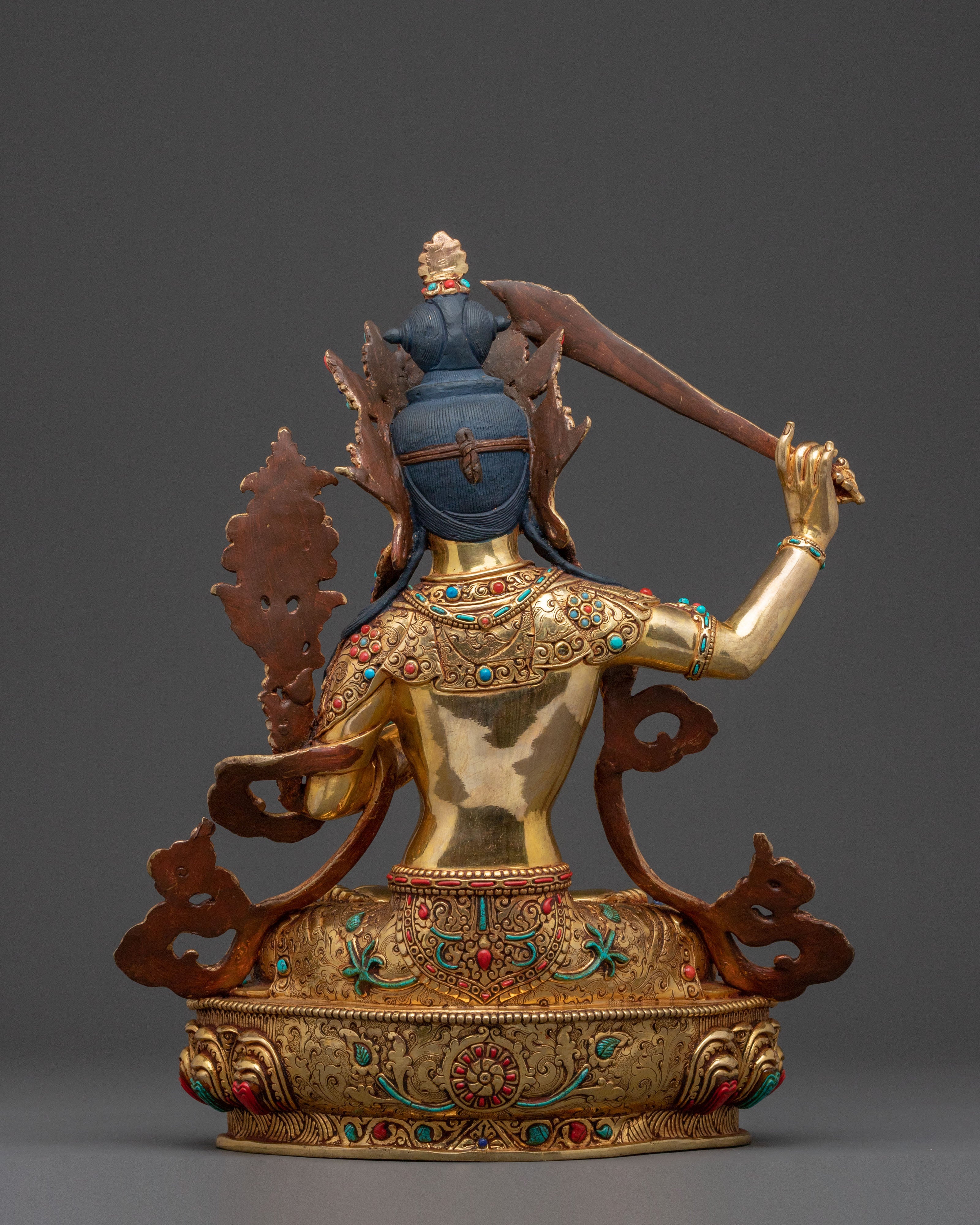 Manjushri Wisdom Buddha Statue | Sacred Bodhisattva Meditation Sculpture