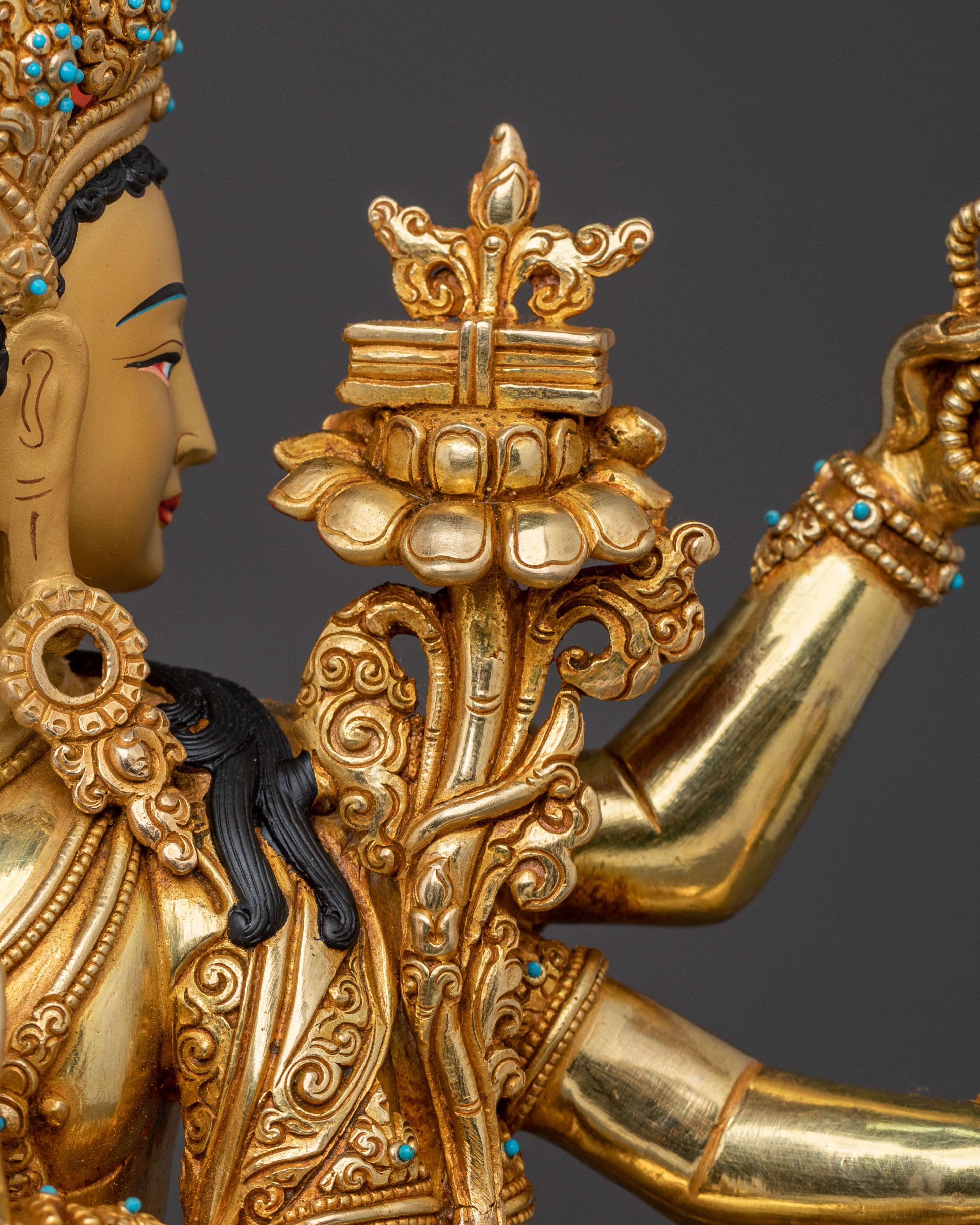 Maha Manjushri Sacred Sculpture | Bodhisattva of Supreme Wisdom