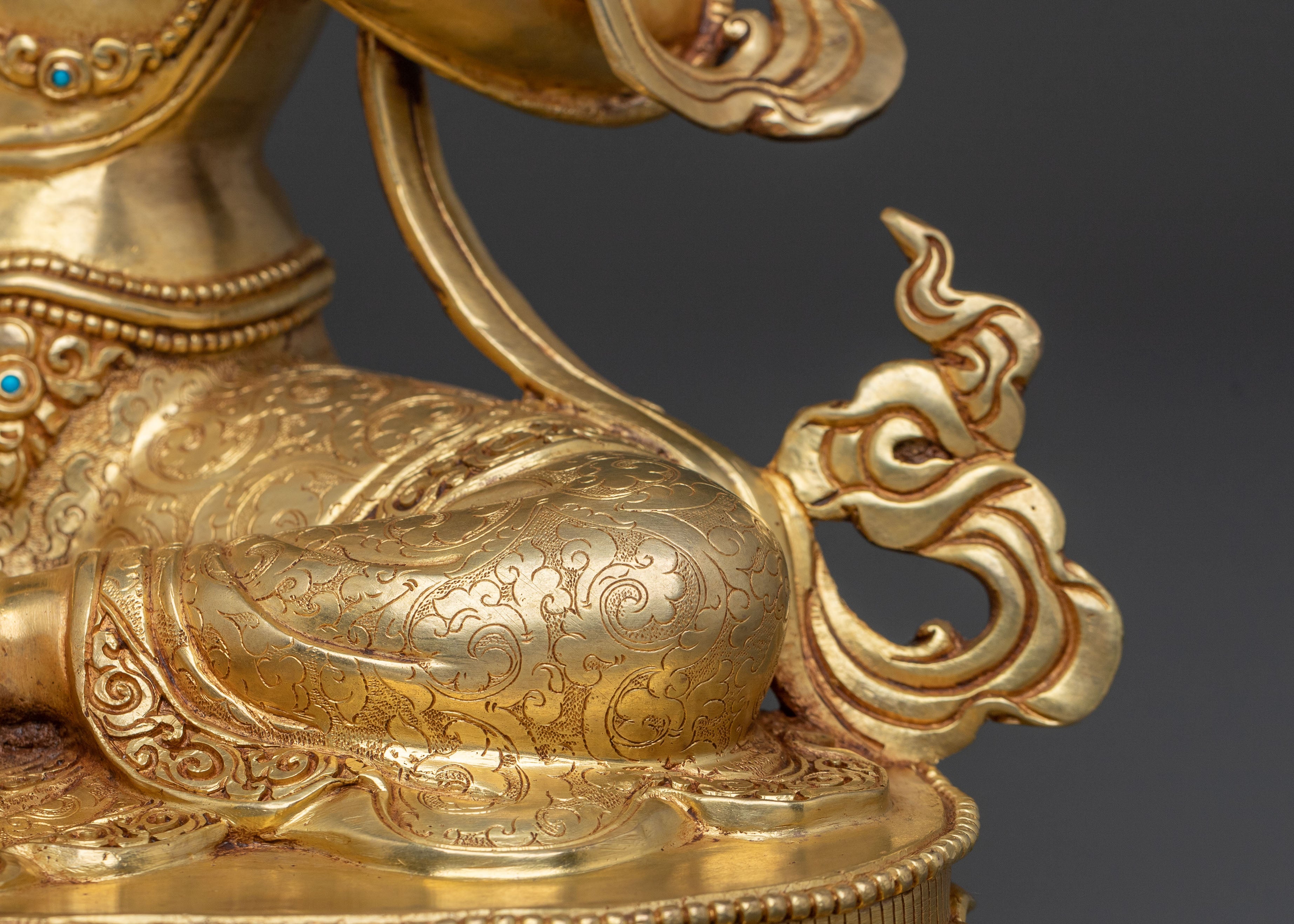 Protector Green Tara: 24K Gold Gilded Sculpture