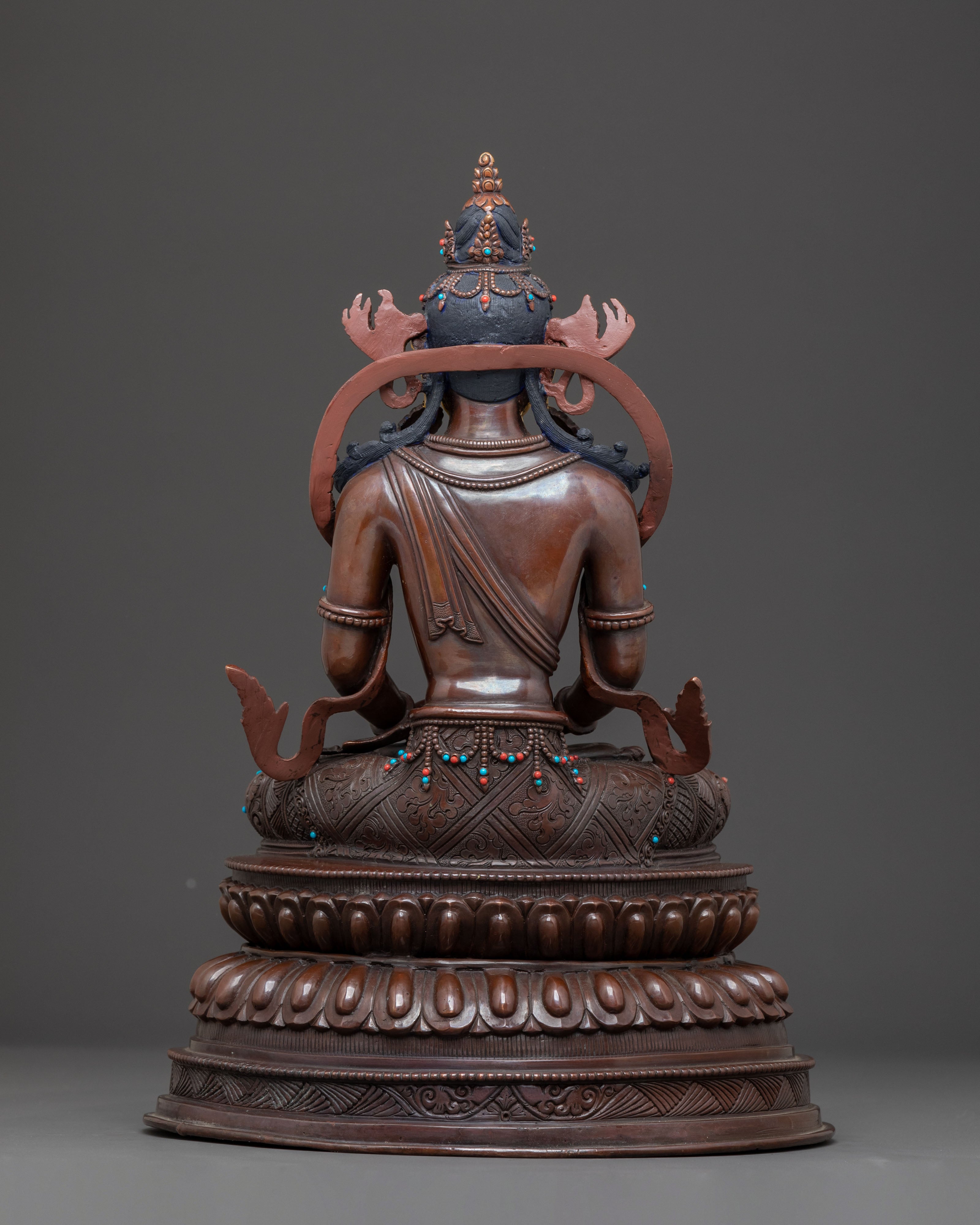 Handcrafted Copper Statue of Bodhisattva Amitayus | Buddha of Longevity