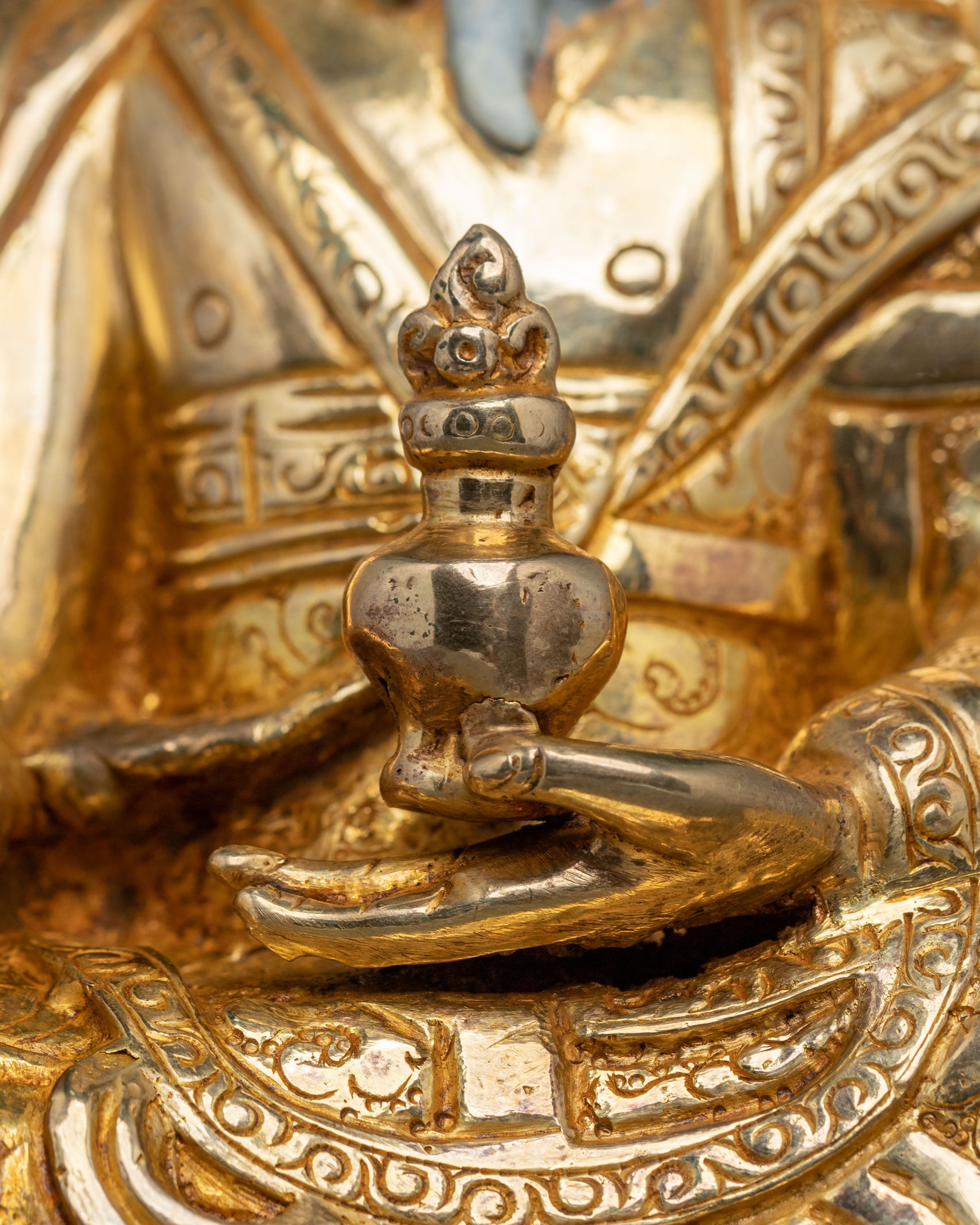 Guru Shapdum: Handcrafted 24K Gold Gilded Statue