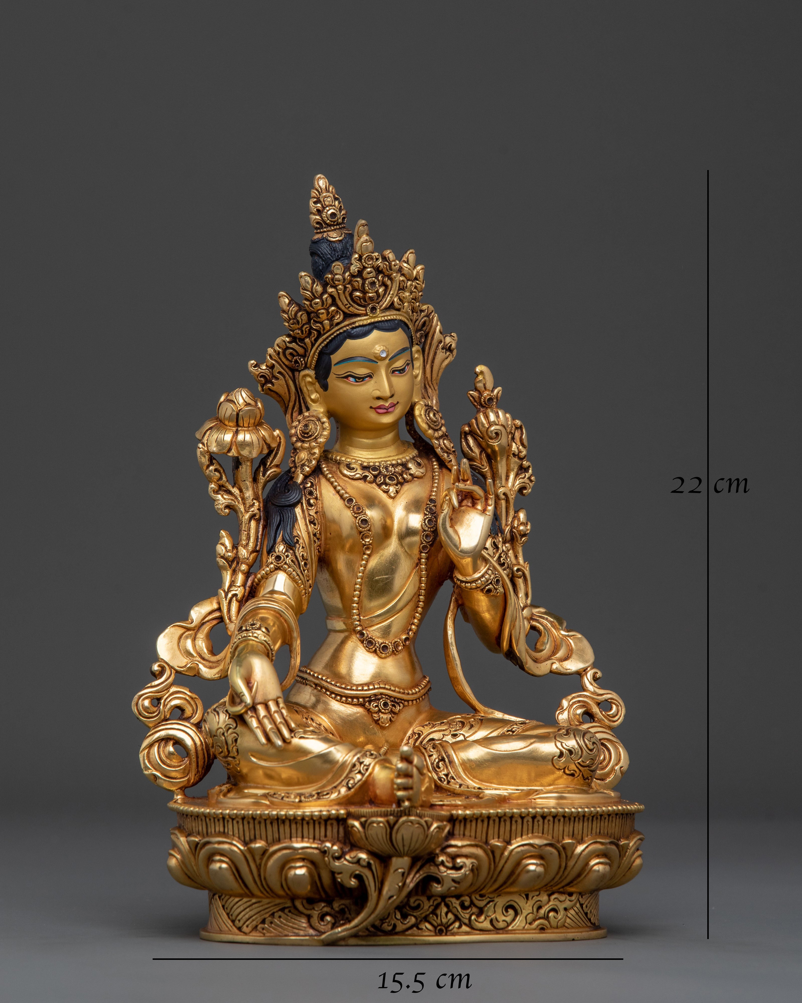 Green Tara Dharma Protector Goddess Statue