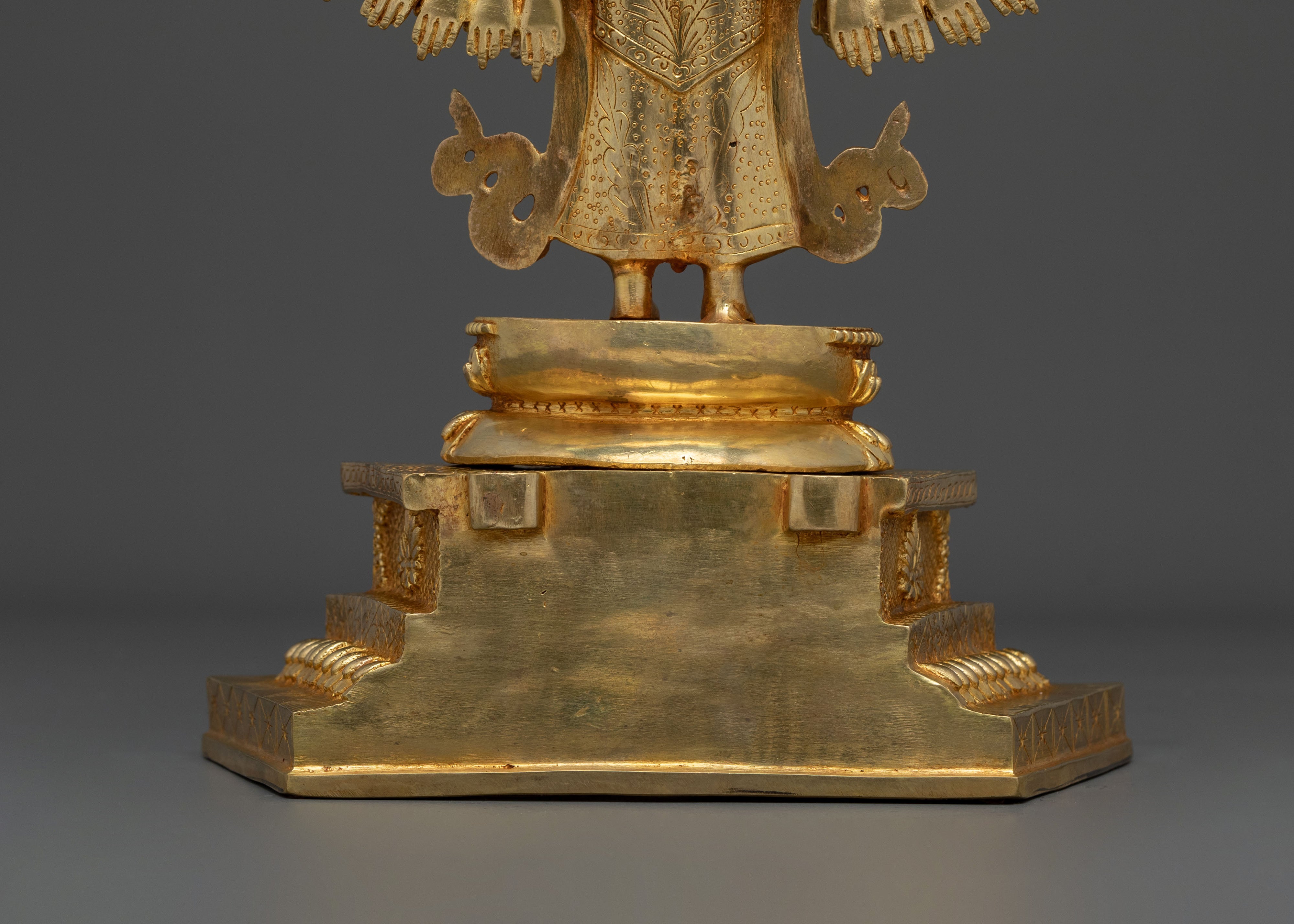 1000 Armed Chenrezig Spiritual Sculpture with 24K Gold Gilded