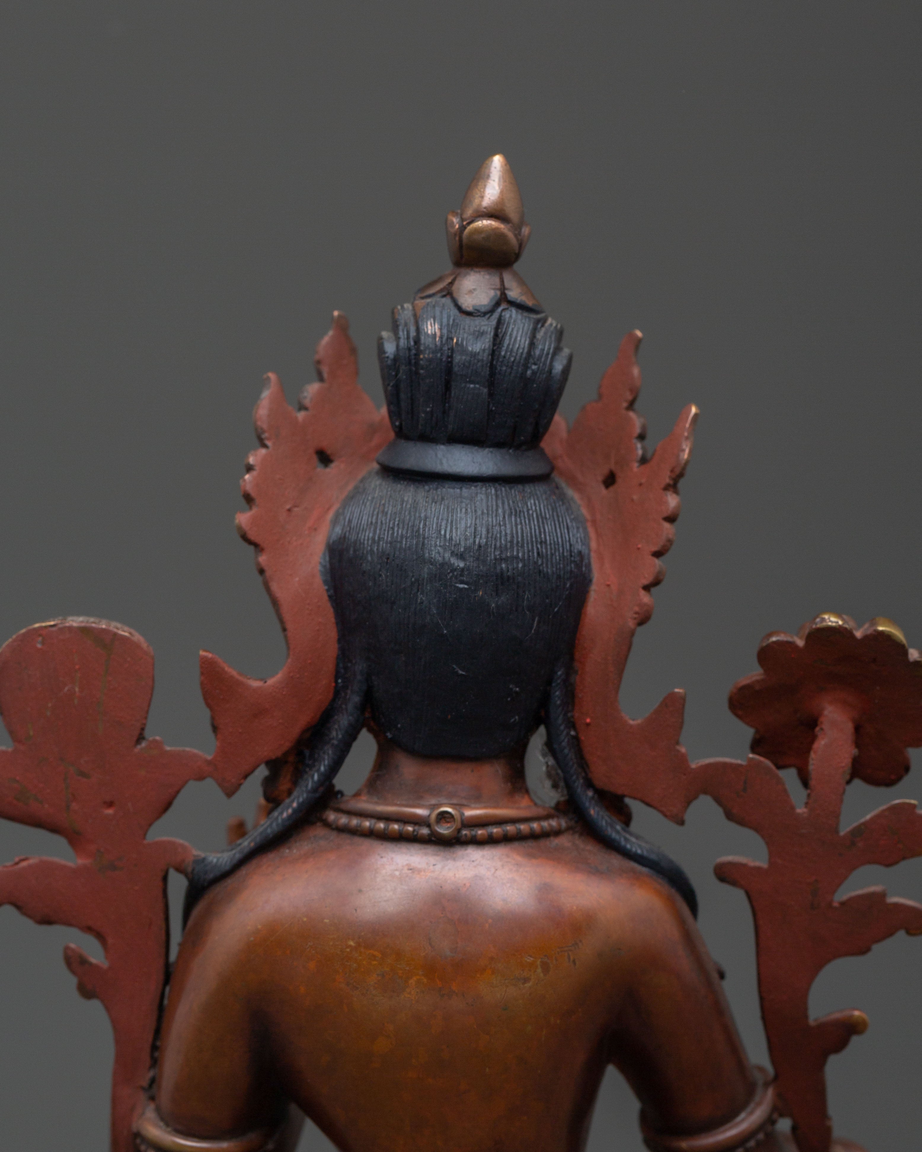 Mother Green Tara Statue | Oxidized Copper Body