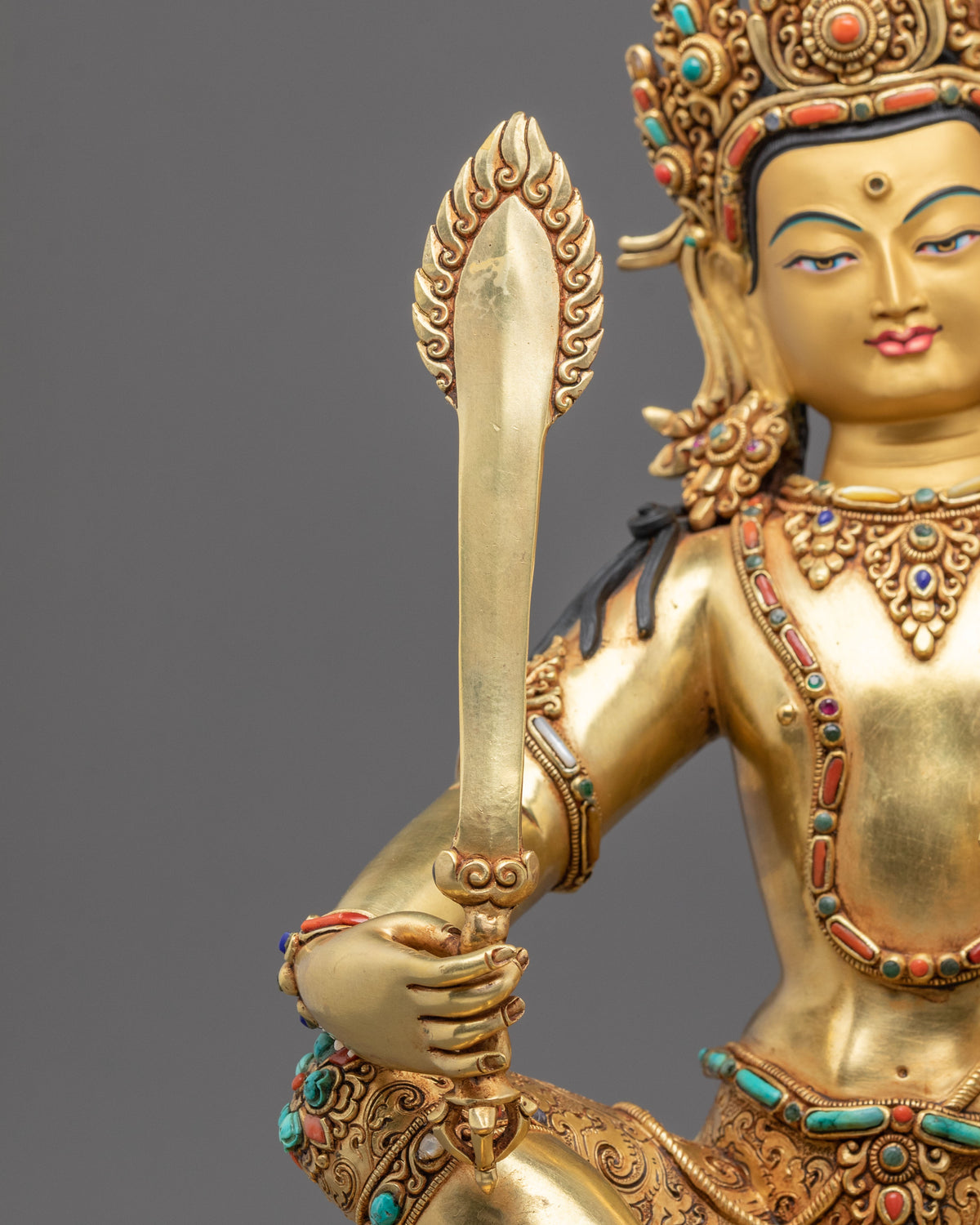 Manjushri Flaming Sword of Truth Statue