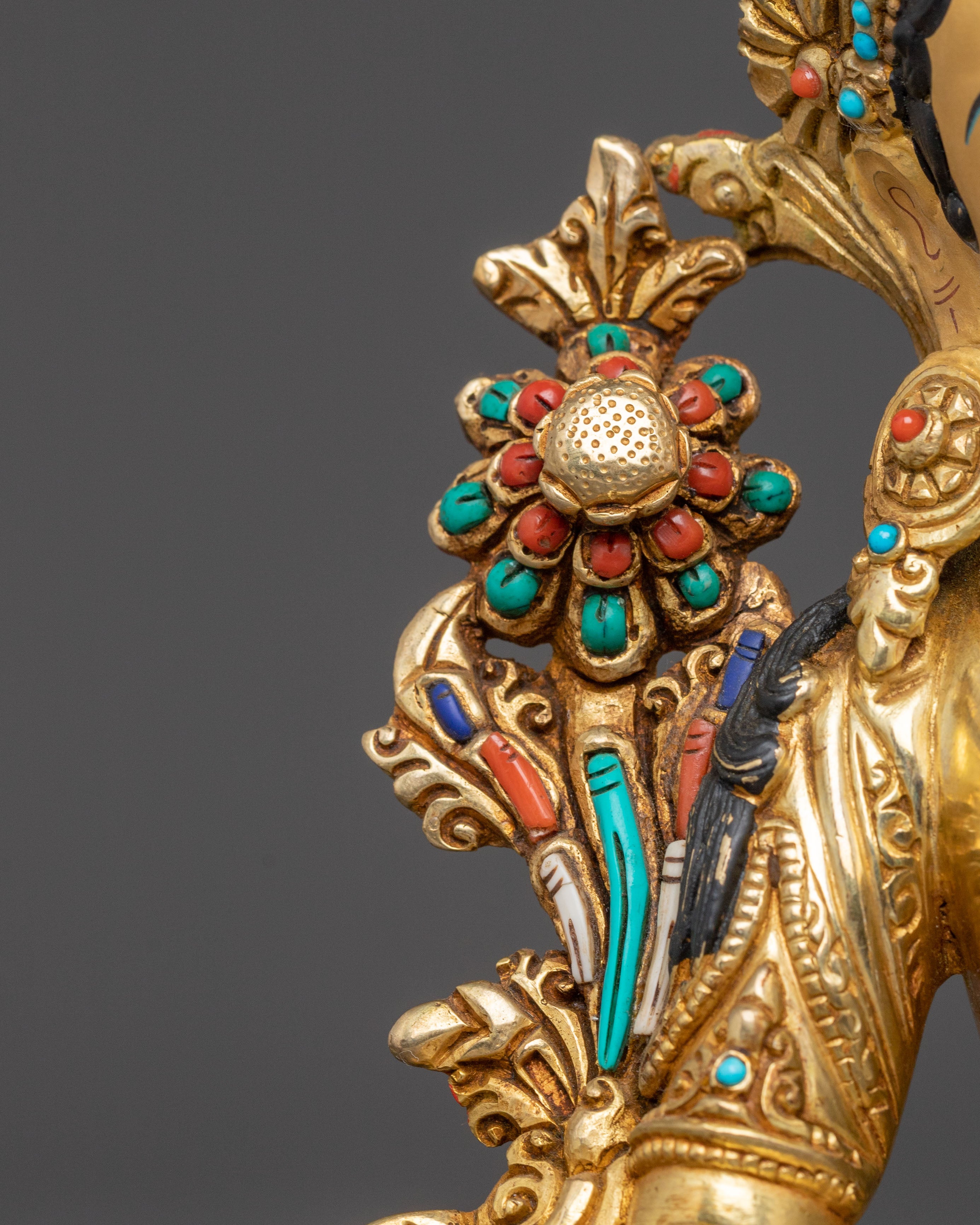 Divine Statue of White Tara – Handcrafted & Gilded