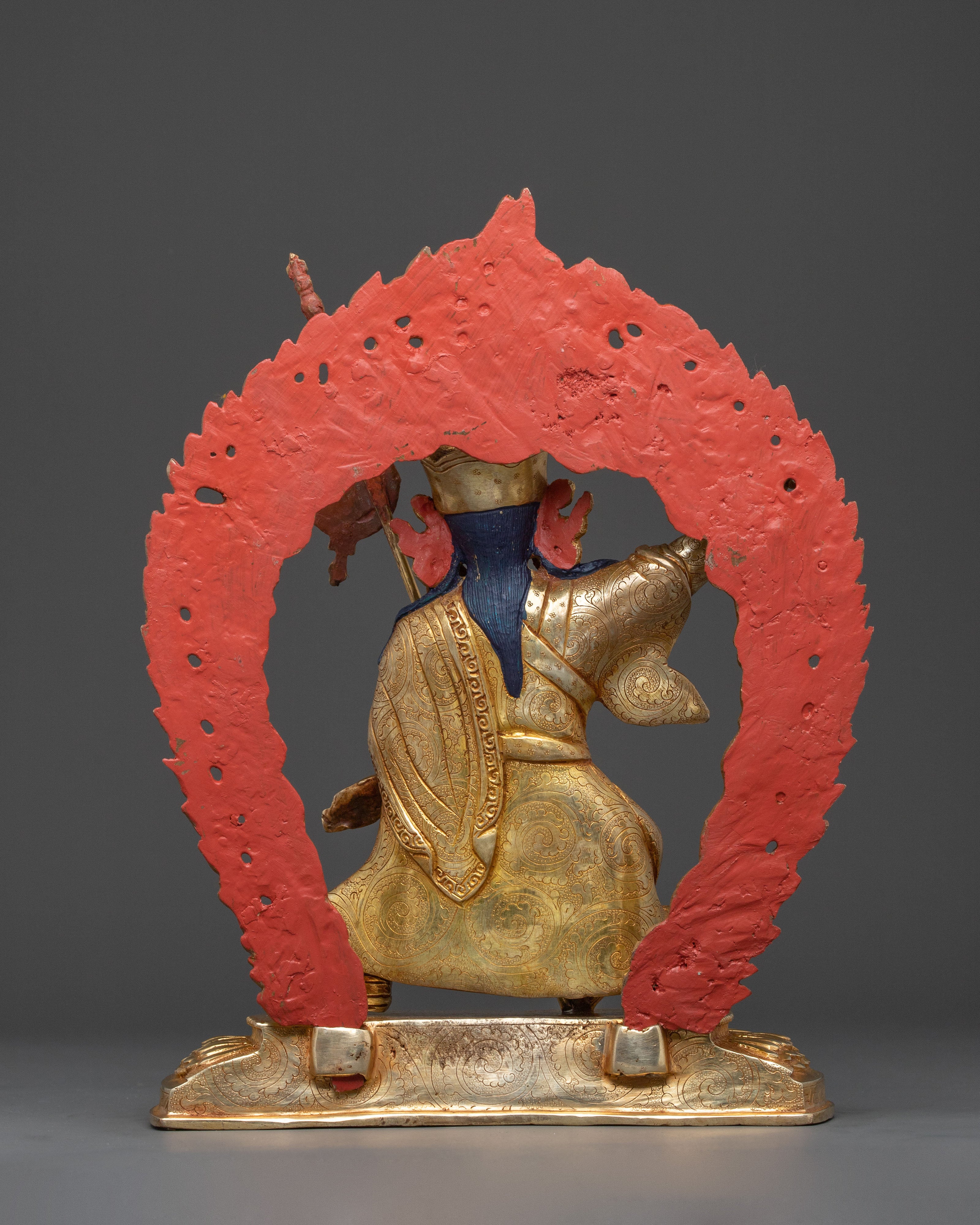 Dancing Guru Rinpoche Spiritual Sculpture | Handmade Tibetan Artwork