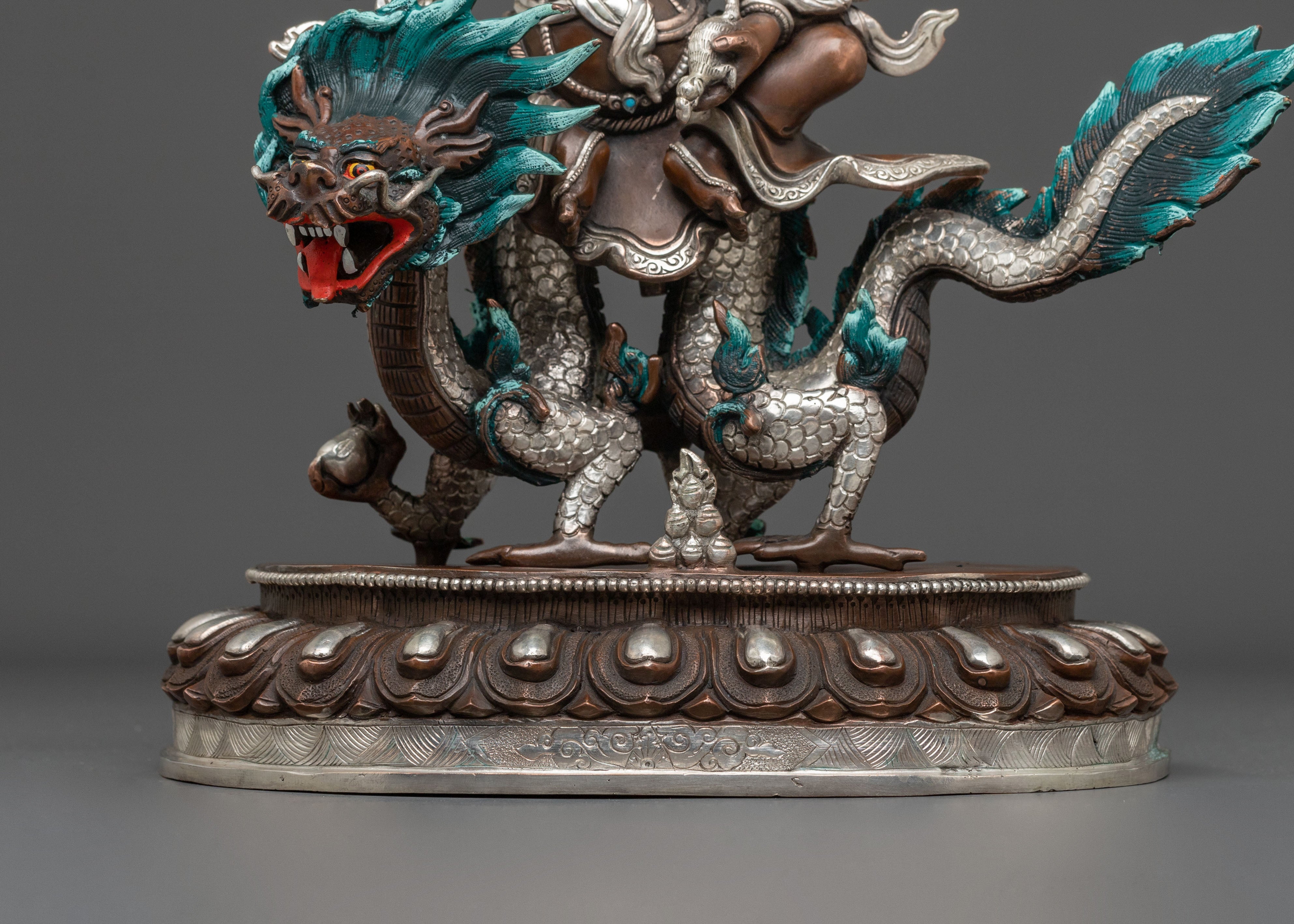Sacred Statue of White Dzambhala: Deity of Wealth and Compassion