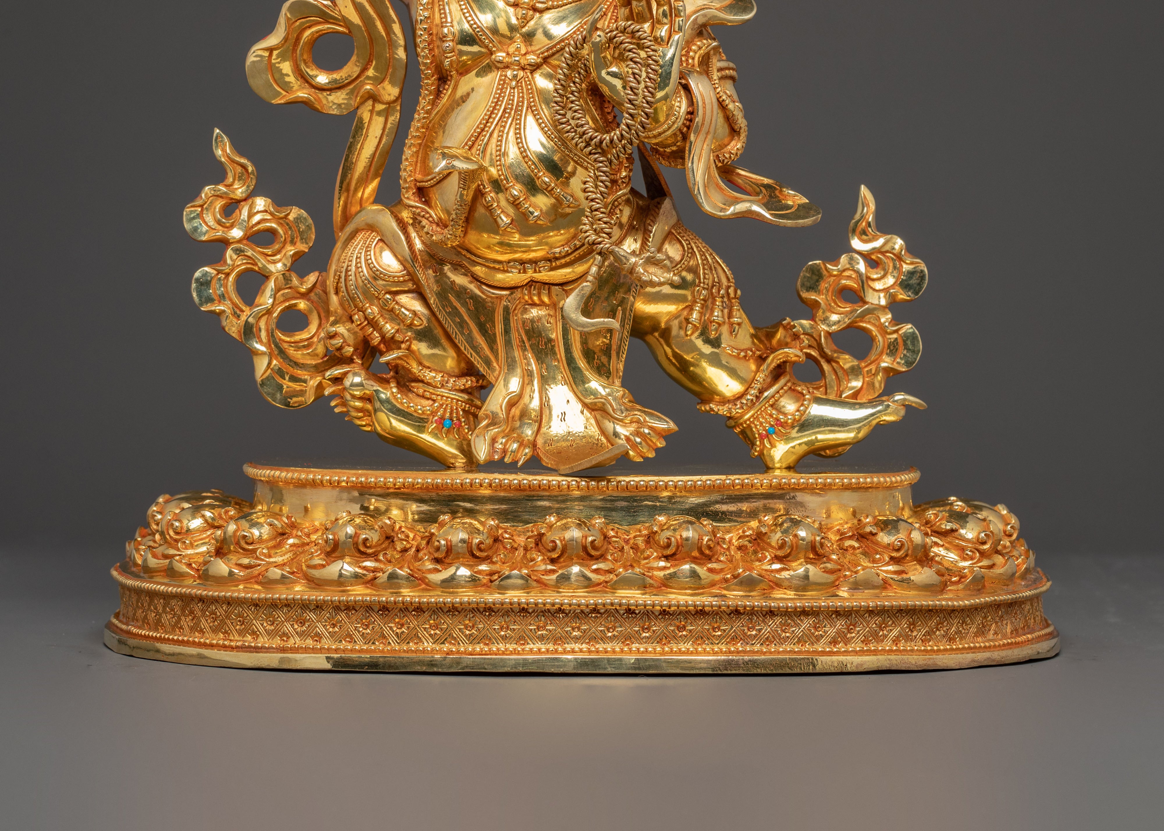 Vajrapani Tibetan Guardian Statue – Gilded Copper Art