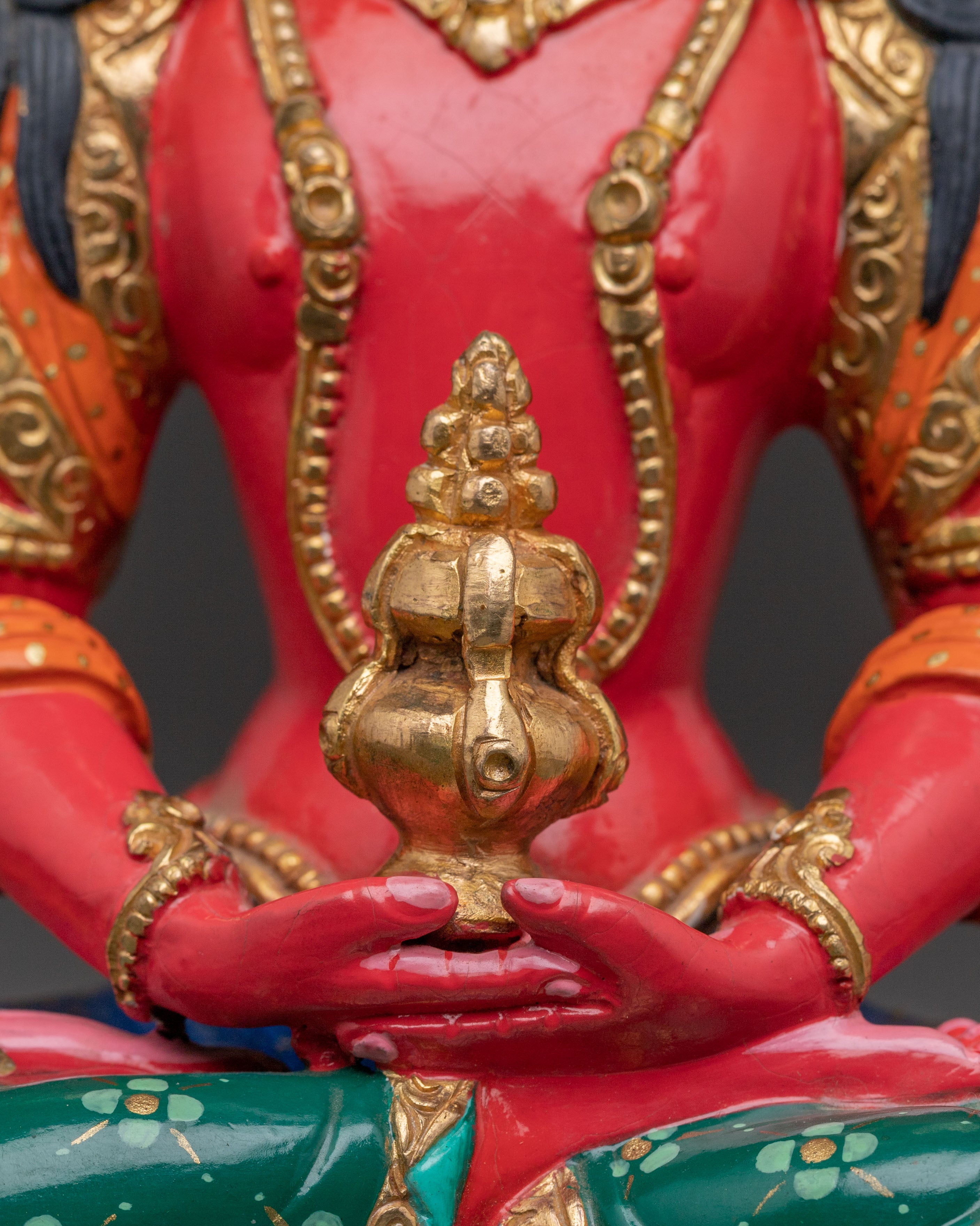 Amitayus Statue Eternal Life: Hand-Gilded Serenity