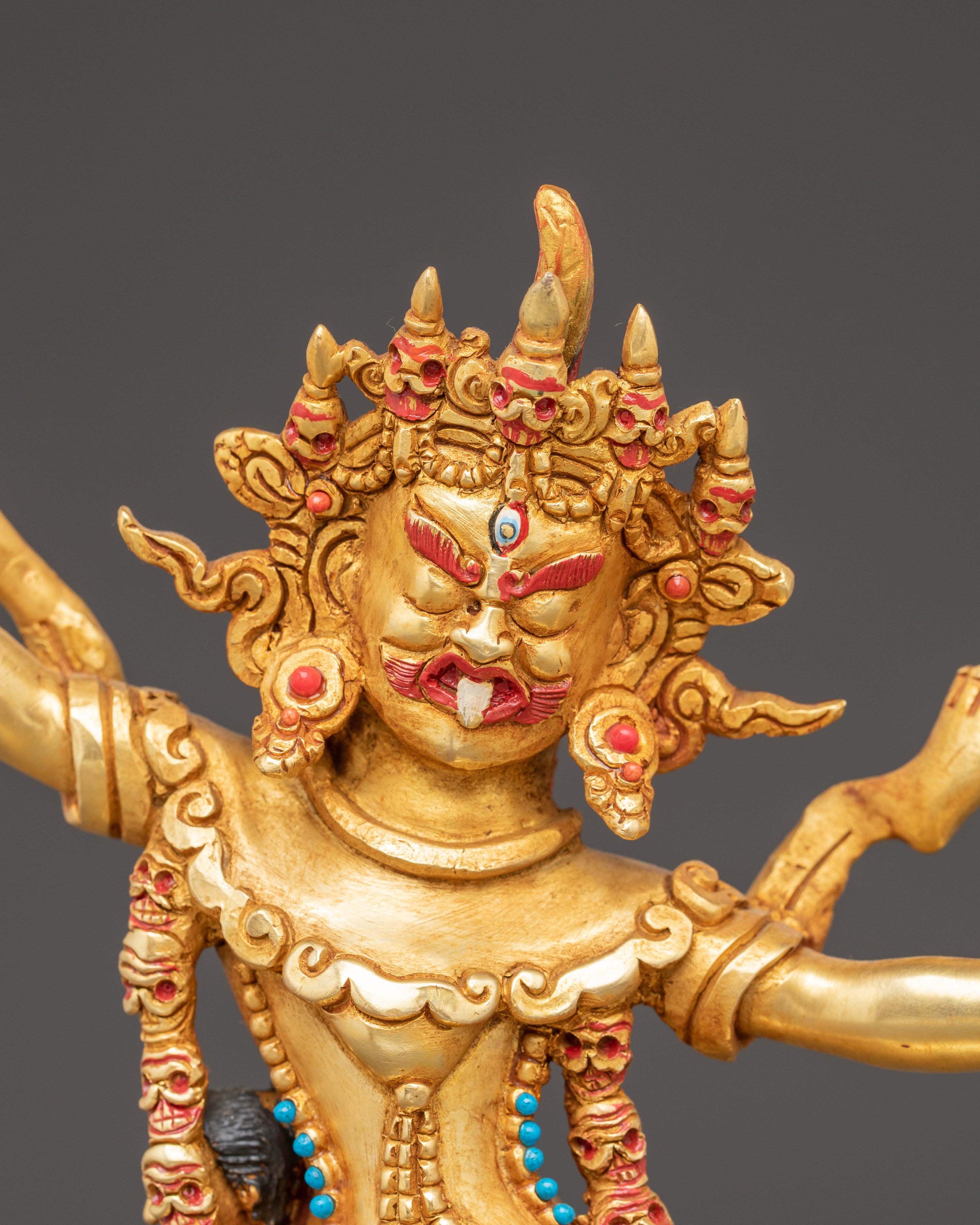 Statue of Ekajati: One-Eyed Mahakala | 24K Gold Gilded Statue