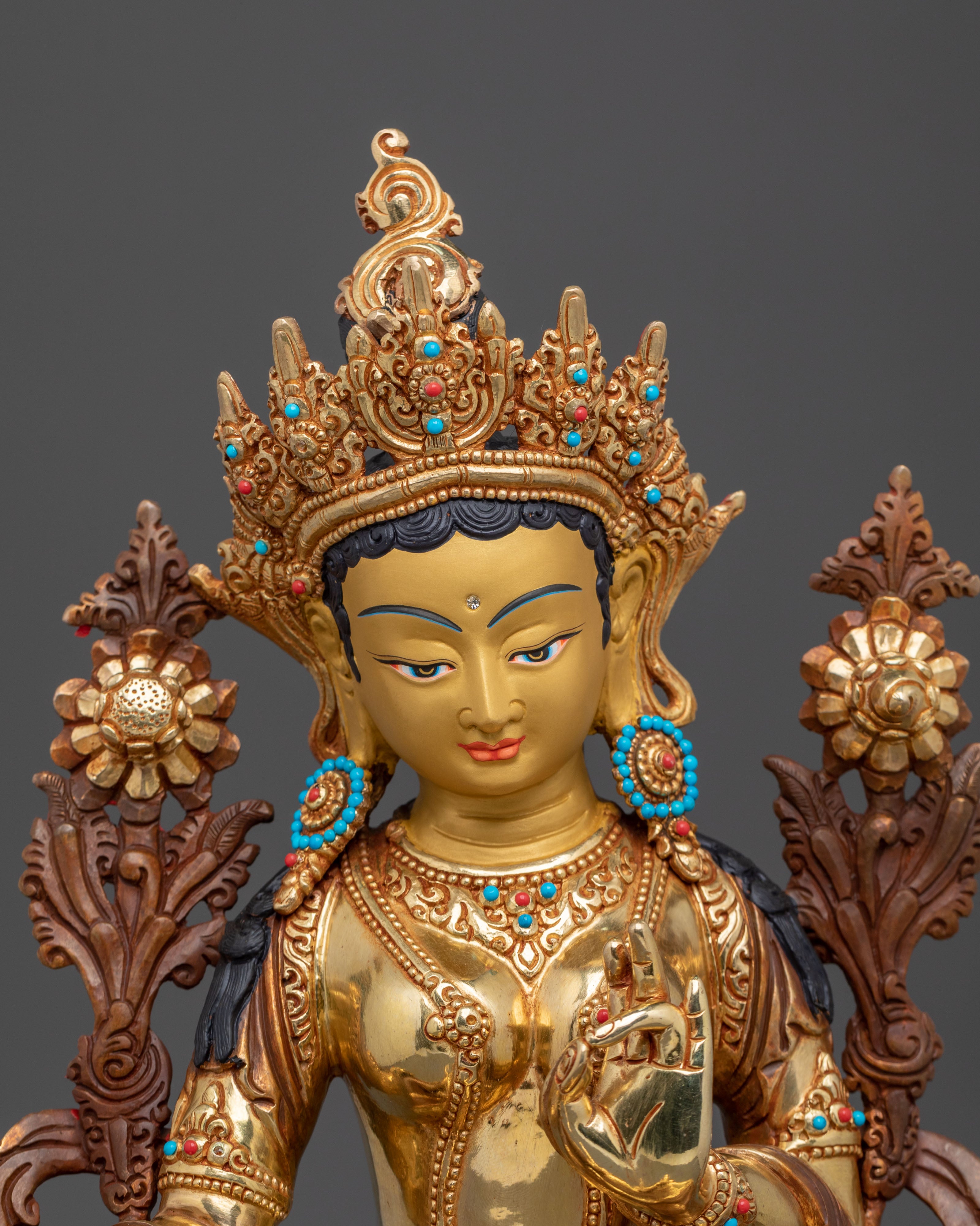 32cm Green Tara Statue | Protector Goddess