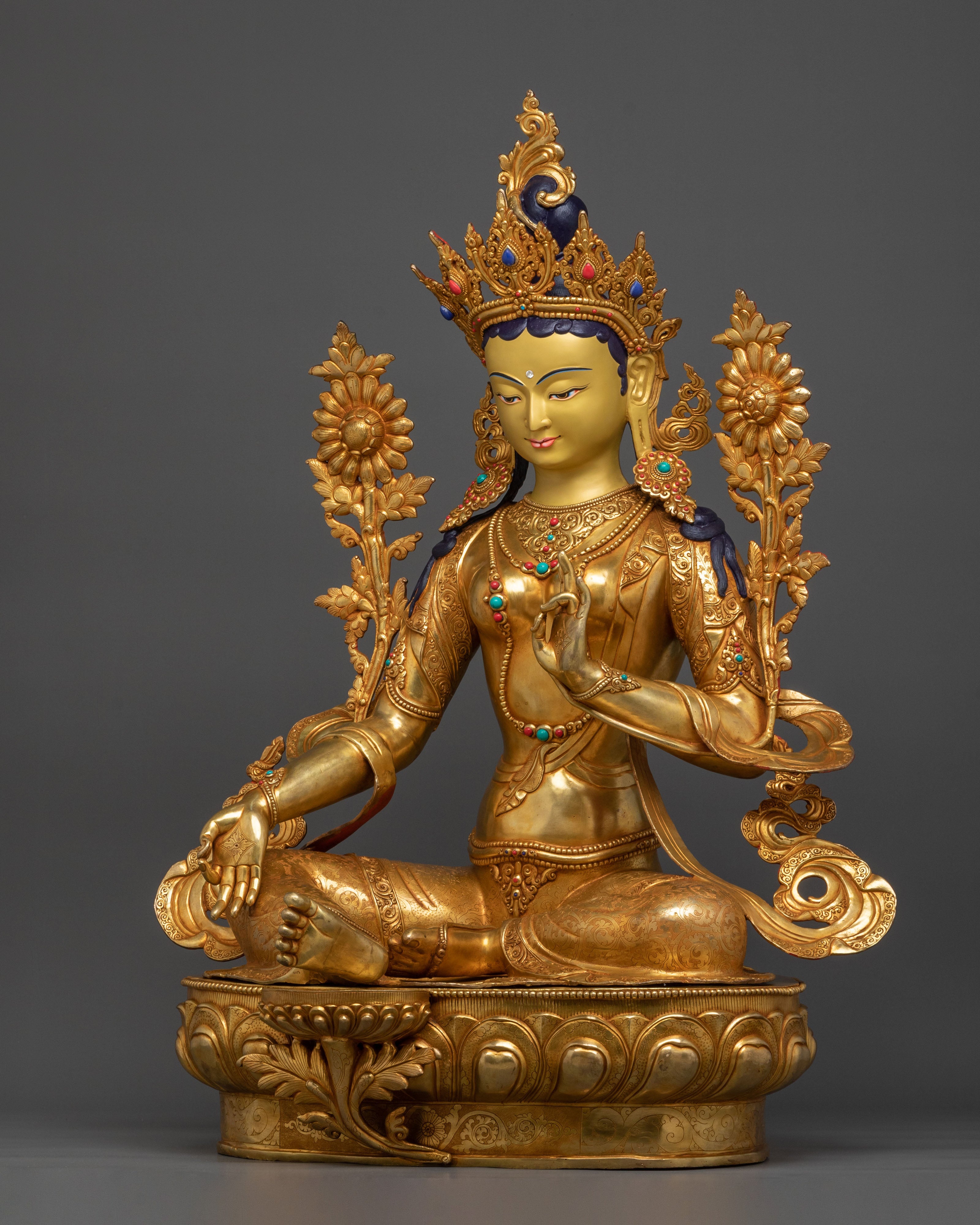 Green Tara Meditation Altar Statue | Symbol of Compassion and Liberation