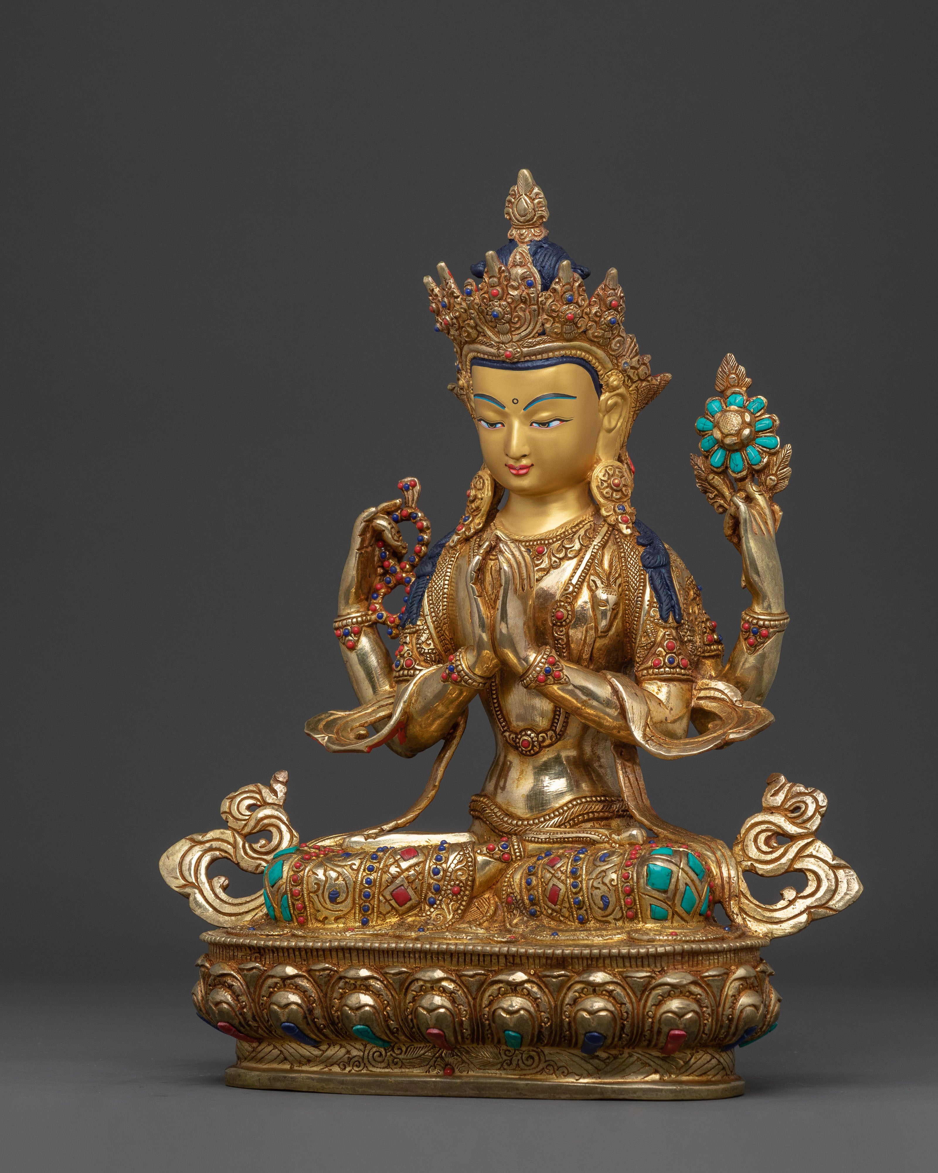 Handcrafted Chenrezig Bodhisattva Statue | Home Decor
