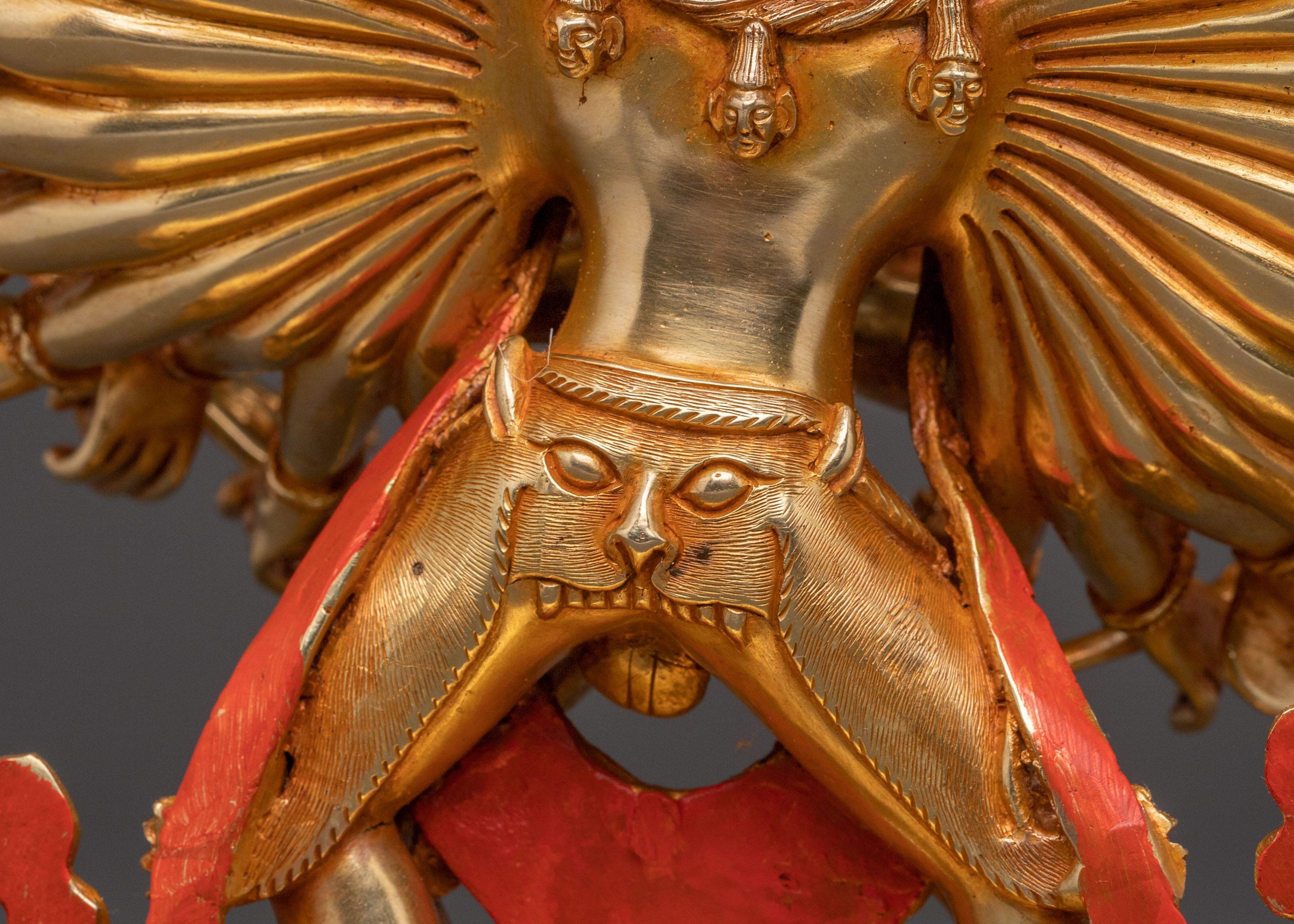 Sacred Statue of Kalachakra - 24K Gold Gilded