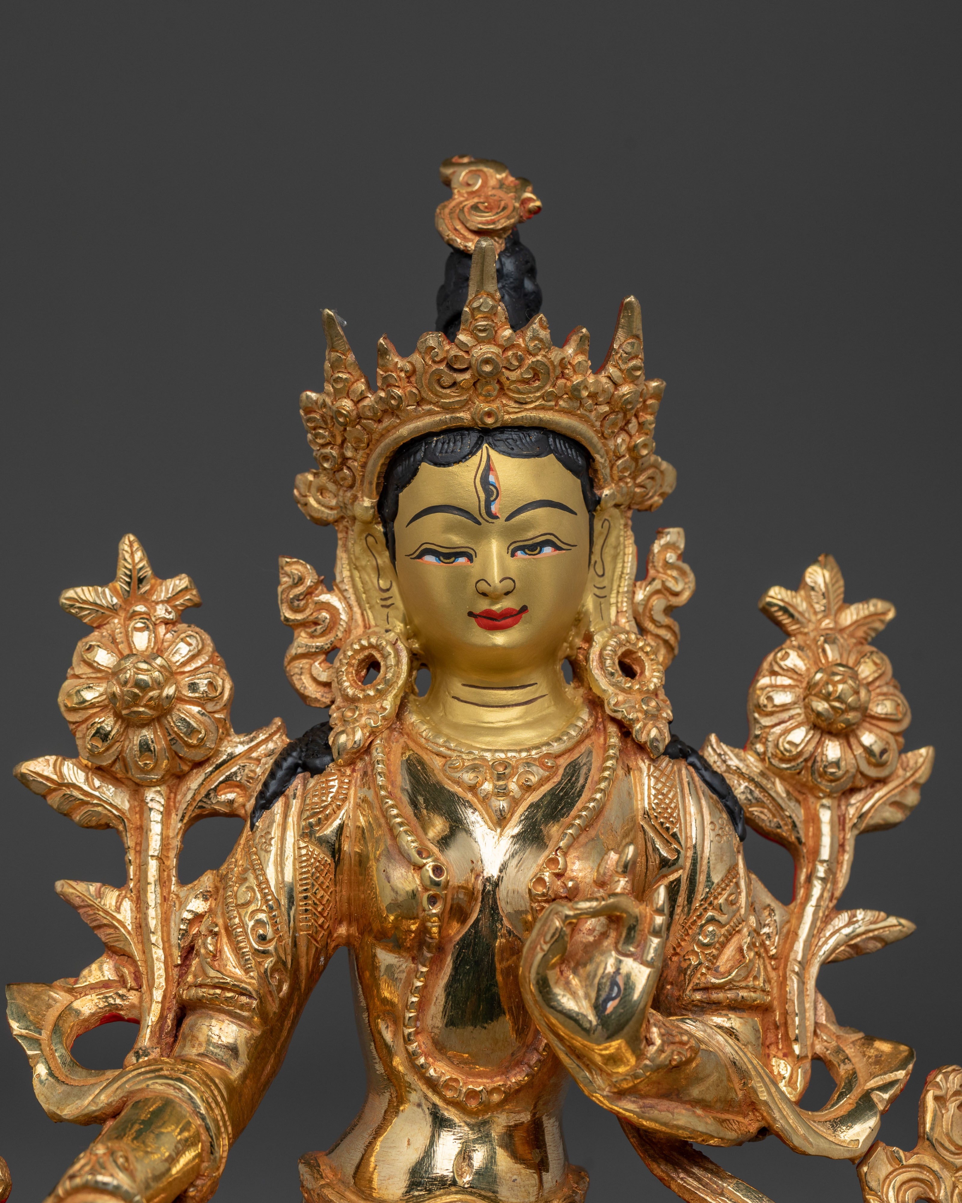 White Tara Sculpture | Seven Eyed Goddess