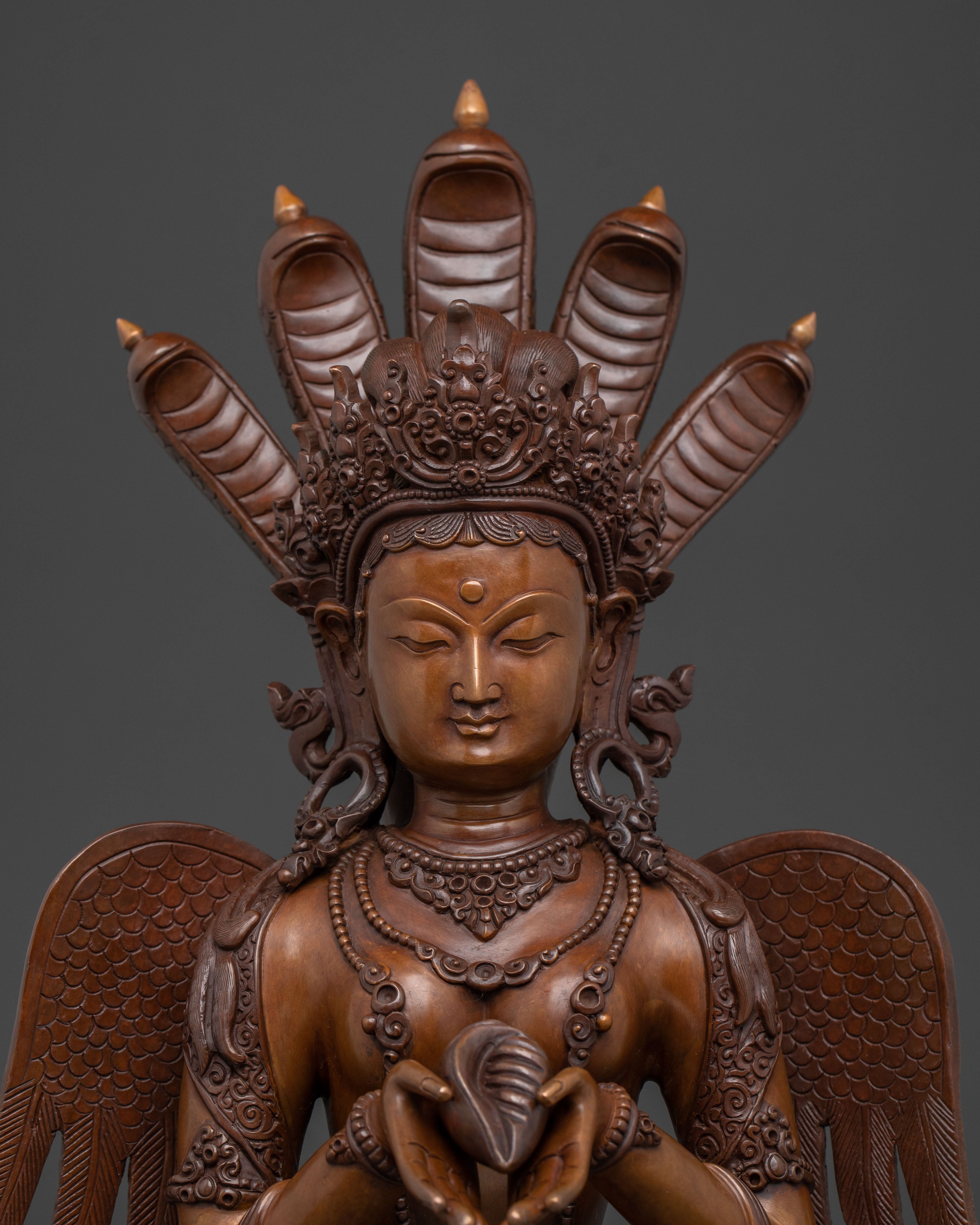 Oxidized Copper Nagkanya Sculpture | Spiritual Decor