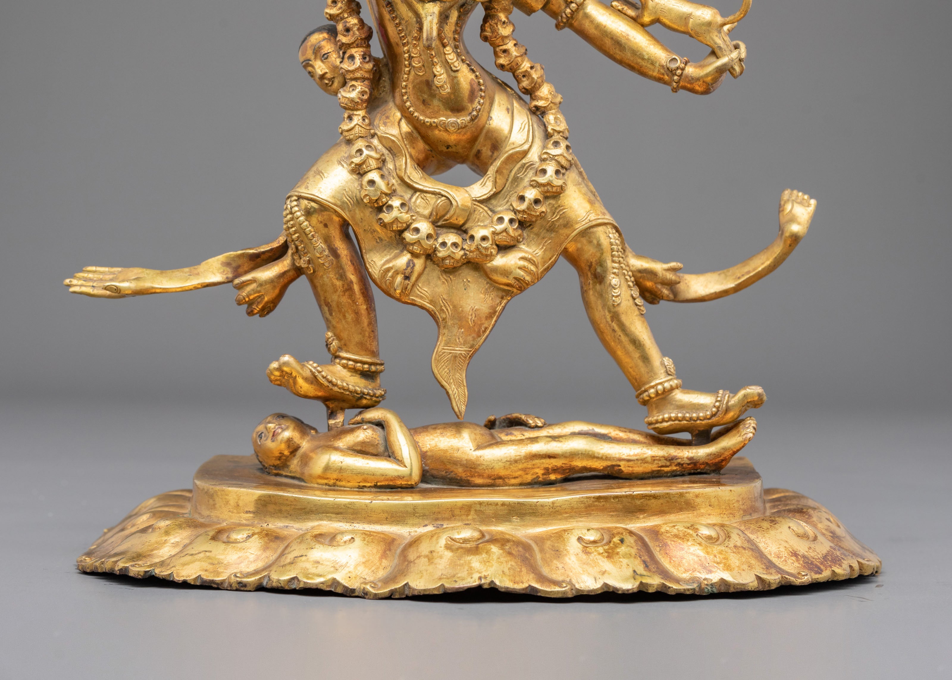 Ekajati Copper Sculpture - Hand-Gilded Masterpiece