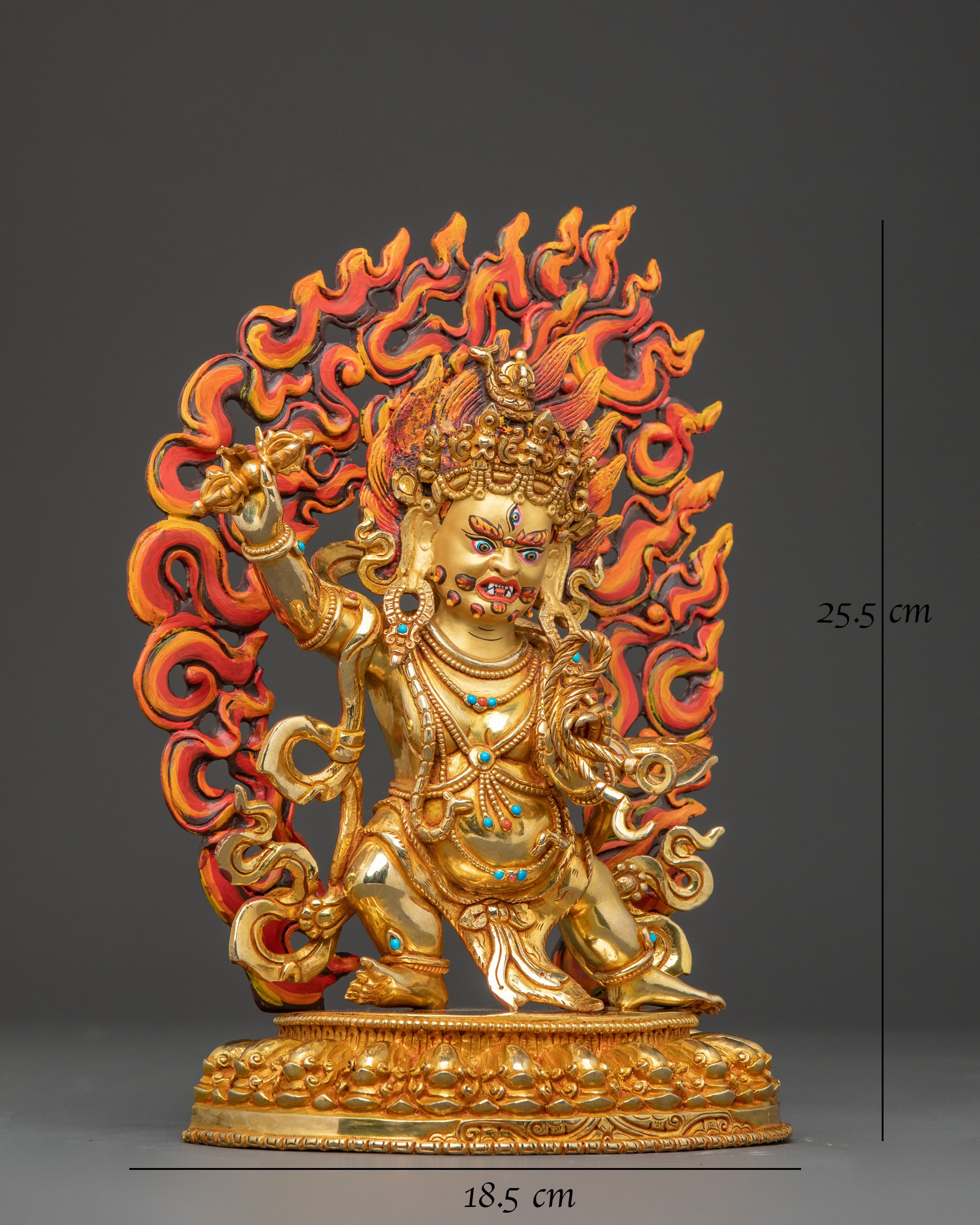 Vajrapani Guardian Bodhisattva Statue – Handcrafted Gold Gilded Copper Statue