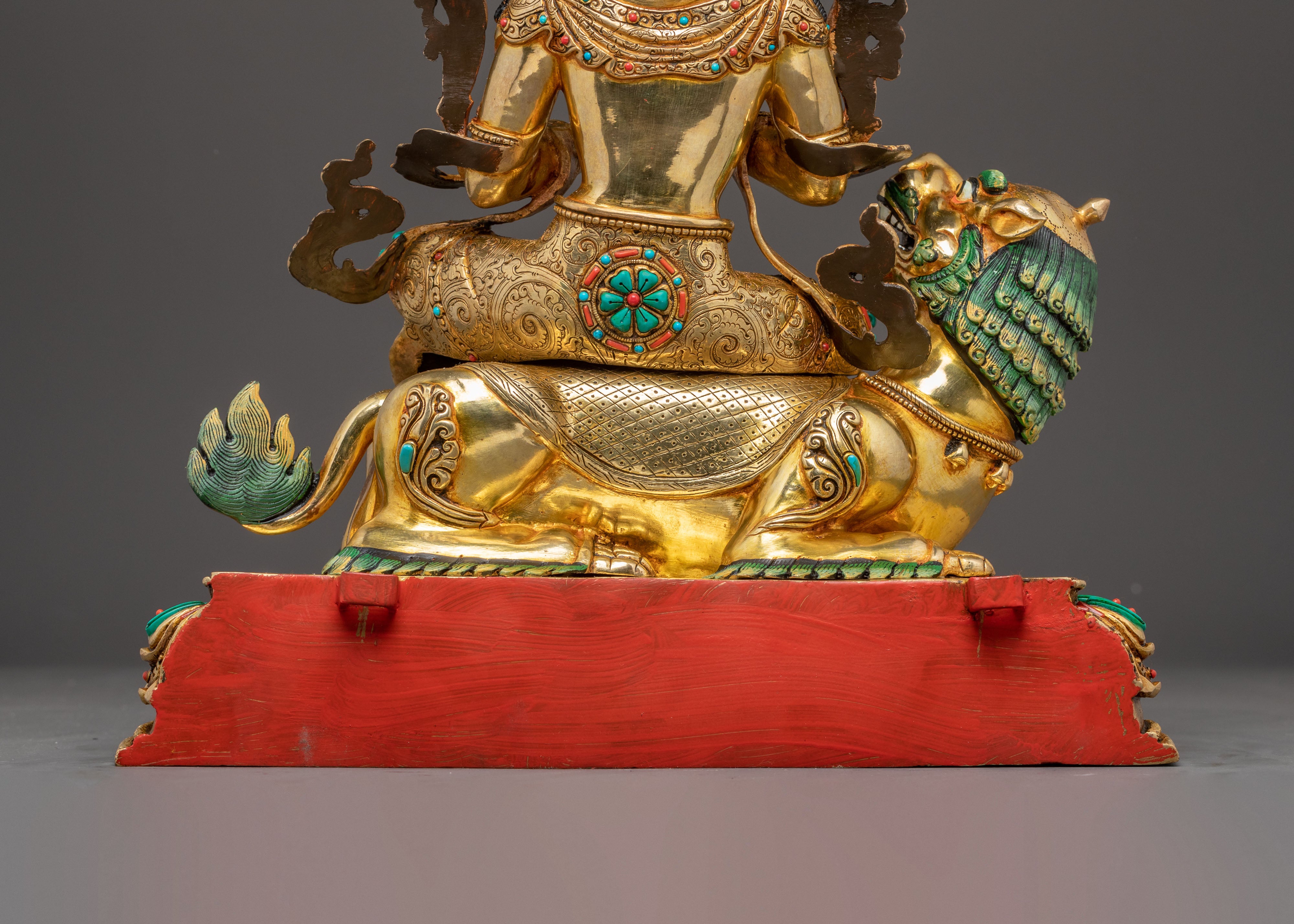 Divine Statue of Simhanada Manjushri | Himalayan Handcrafted Art