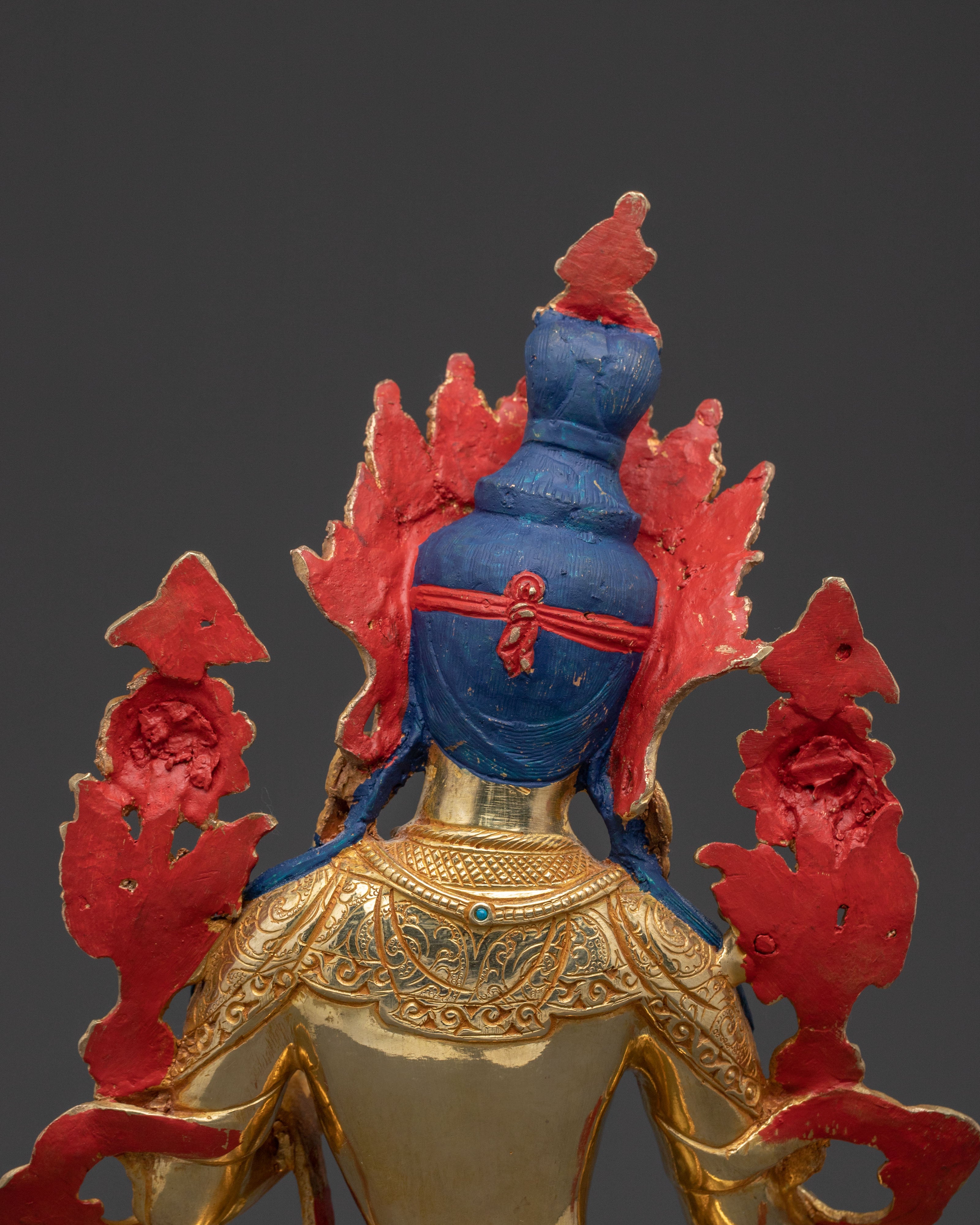 Sacred 24k Gold Gilded Copper White Tara Statue