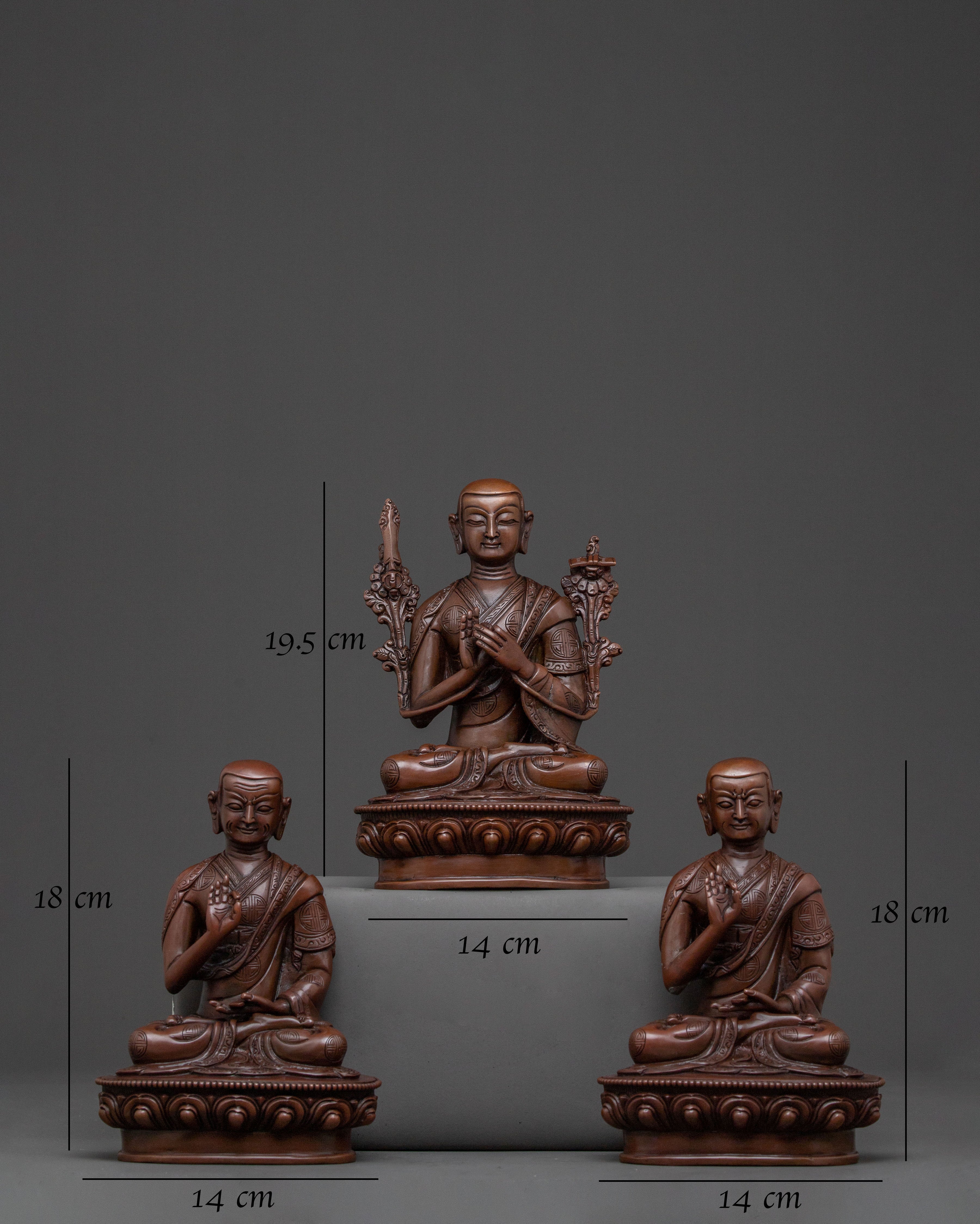 Tsongkhapa with Disciples Handcrafted Statue |  Home Decor