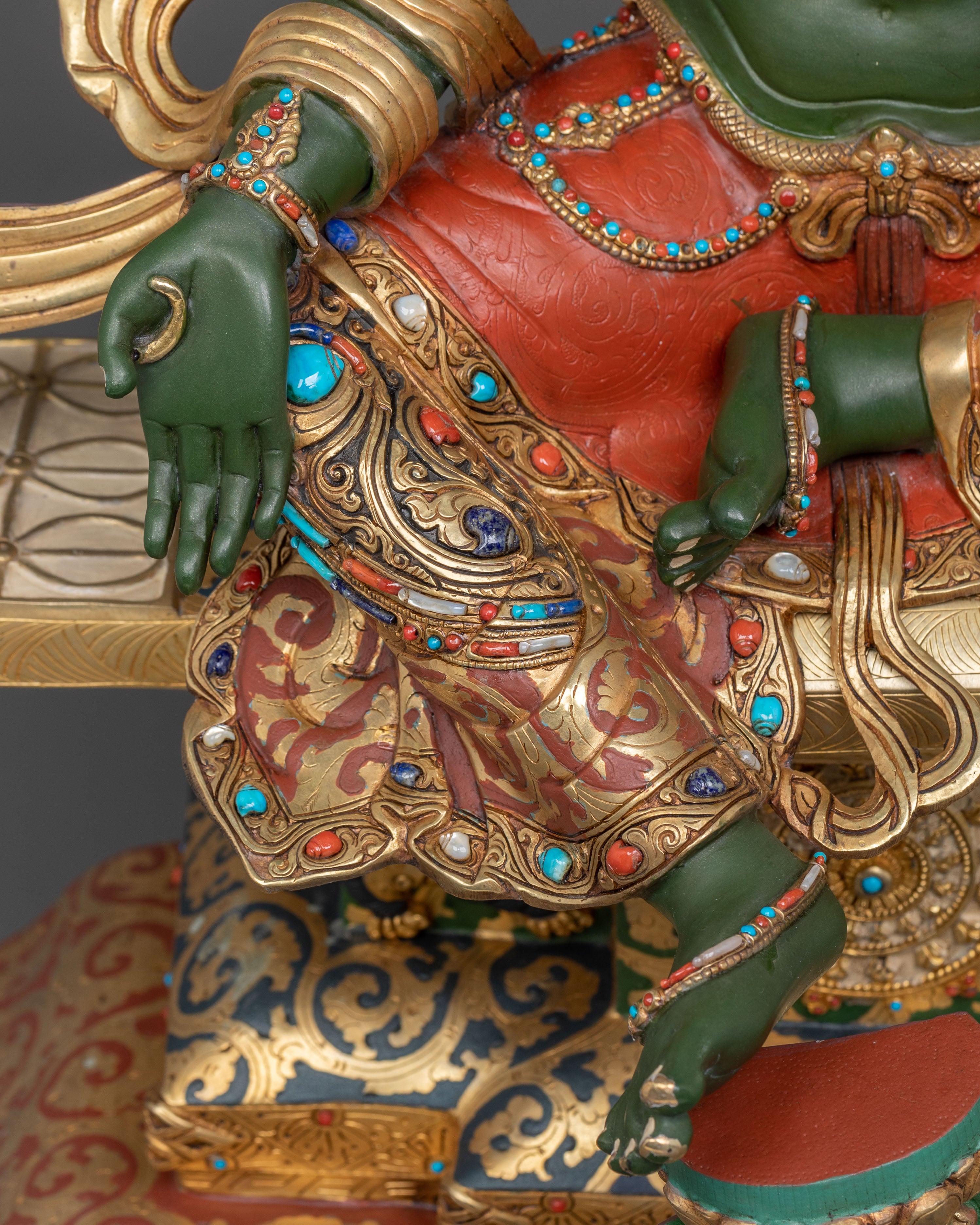 Handmade Green Tara Spiritual Statue | Home Decor