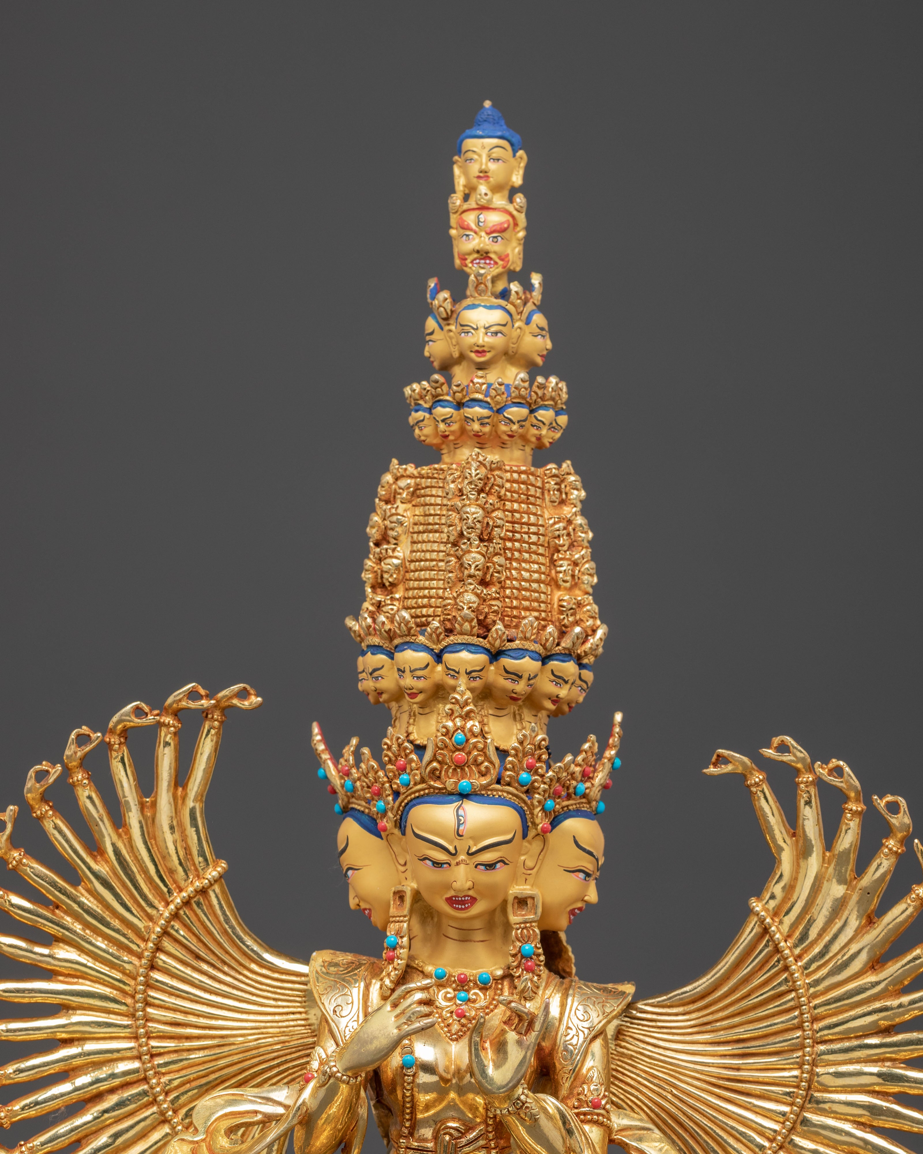 Handmade 1000-Armed Dukar Statue | Deity of Compassion