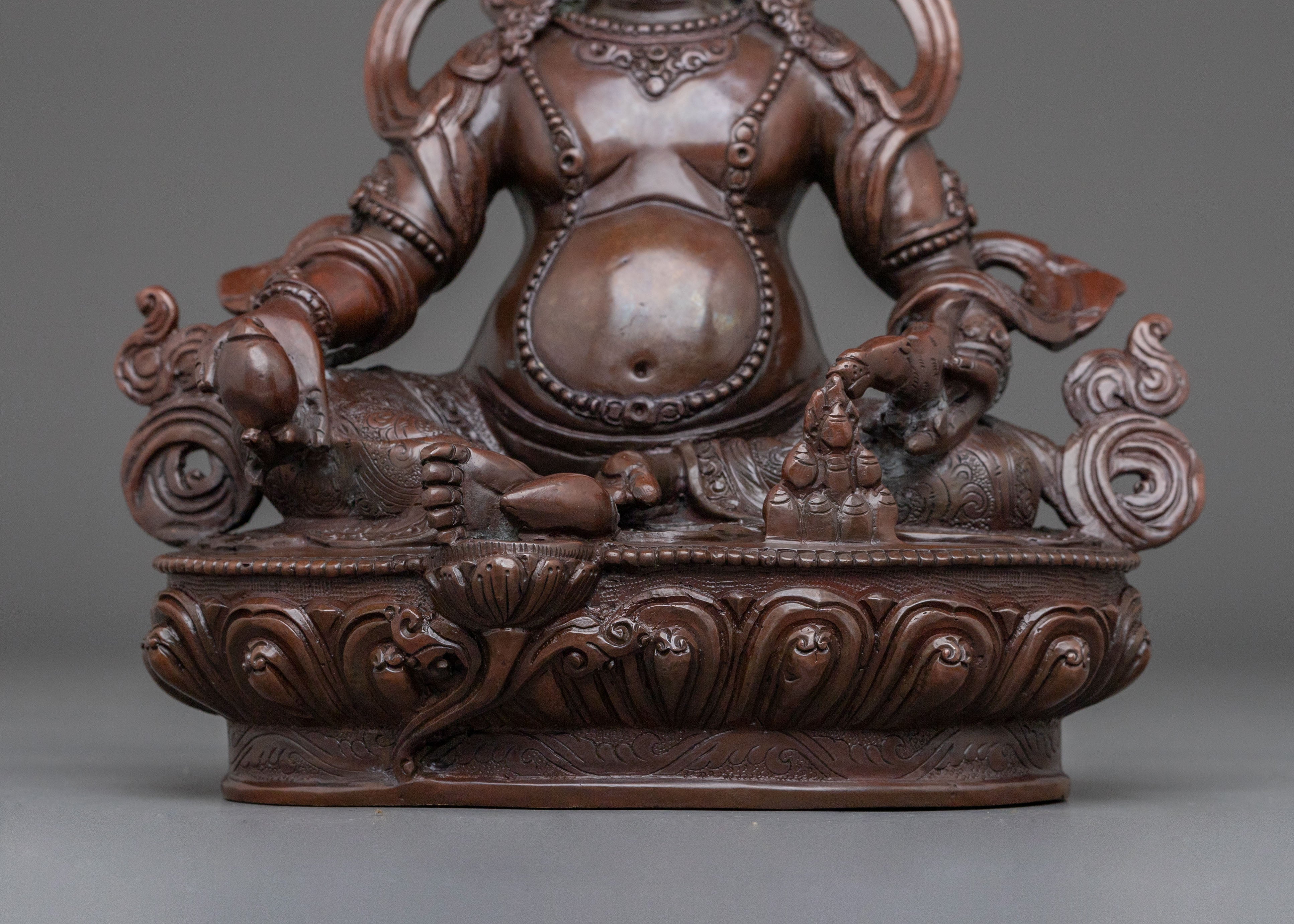 Dzambhala Tibetan Buddhist Statue | Wealth Deity Sculpture