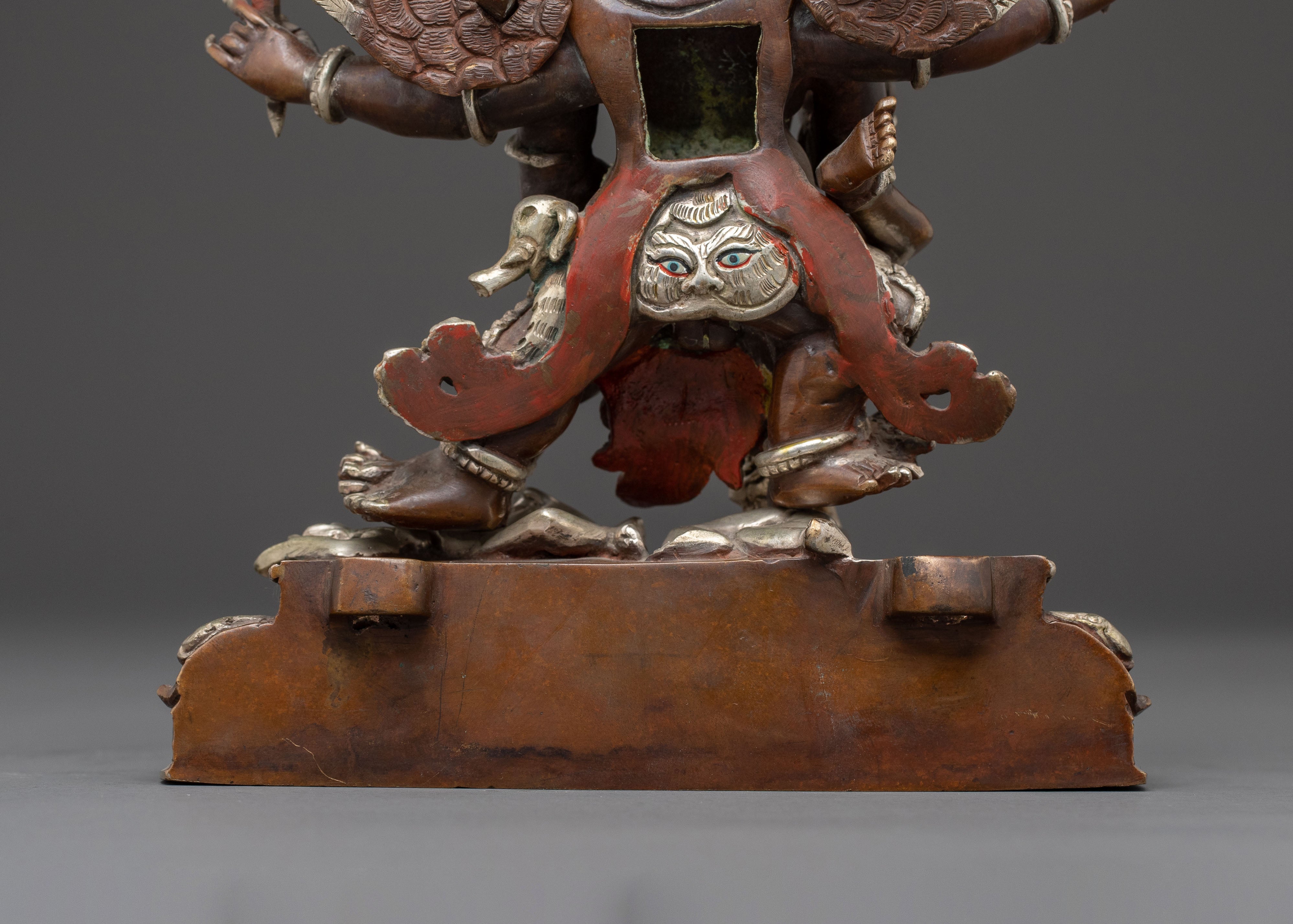 Hayagriva Vajrayana Deity - Oxidized Copper Spiritual Statue