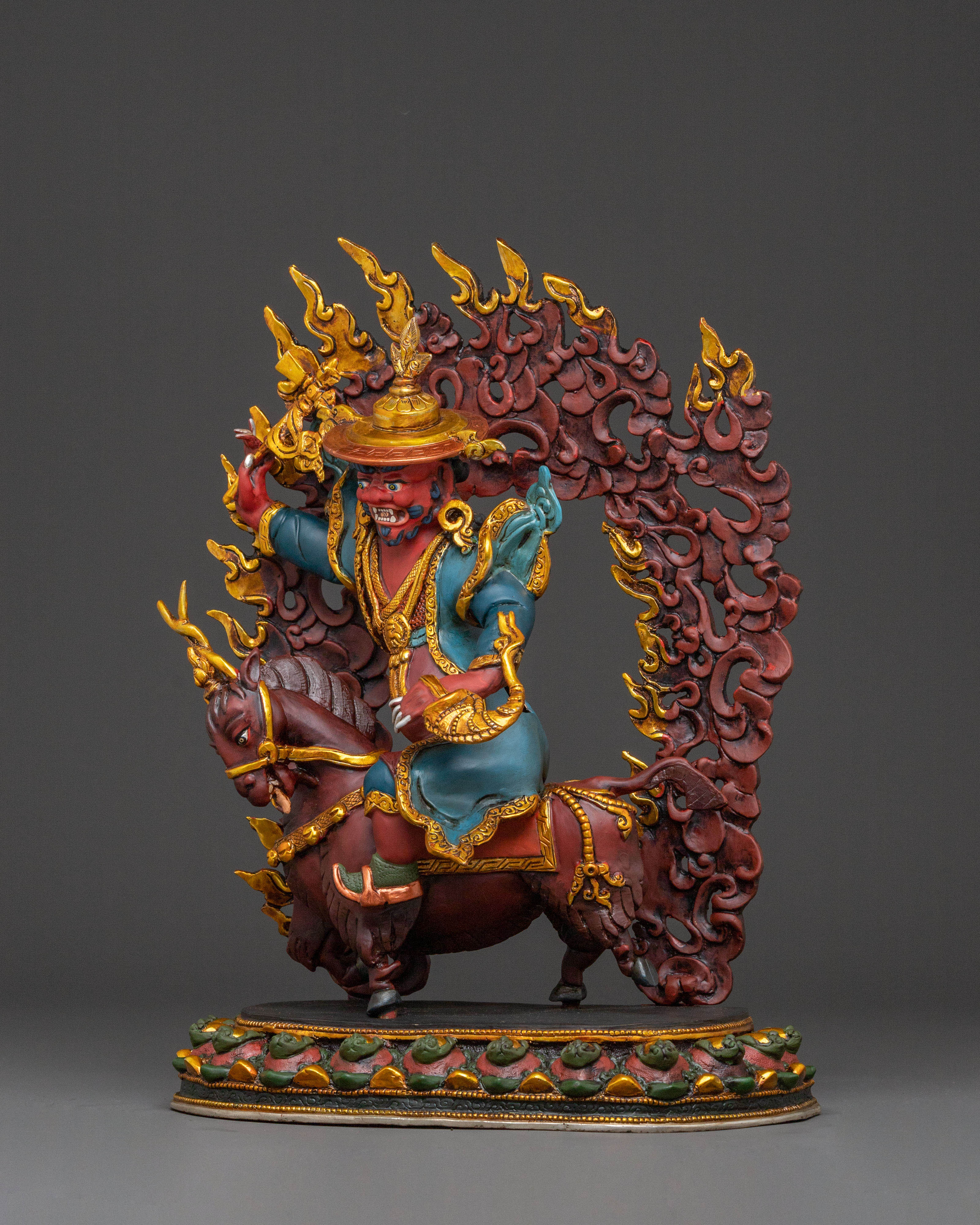 Damchen Garwai Nagpo Statue | Oath-Bound Blacksmith