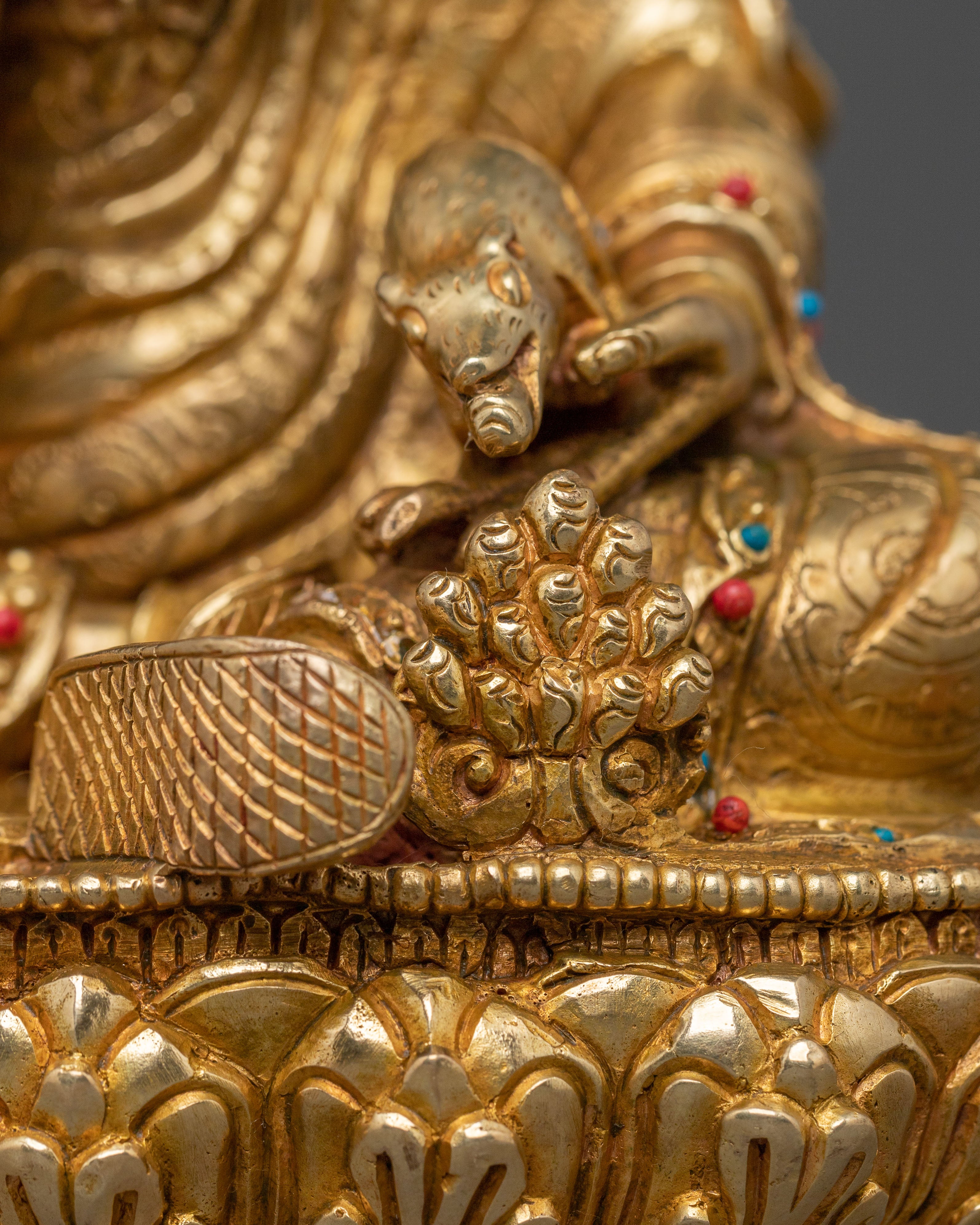 Guru Norla Buddhist Figurine with 24K Gold Gilding