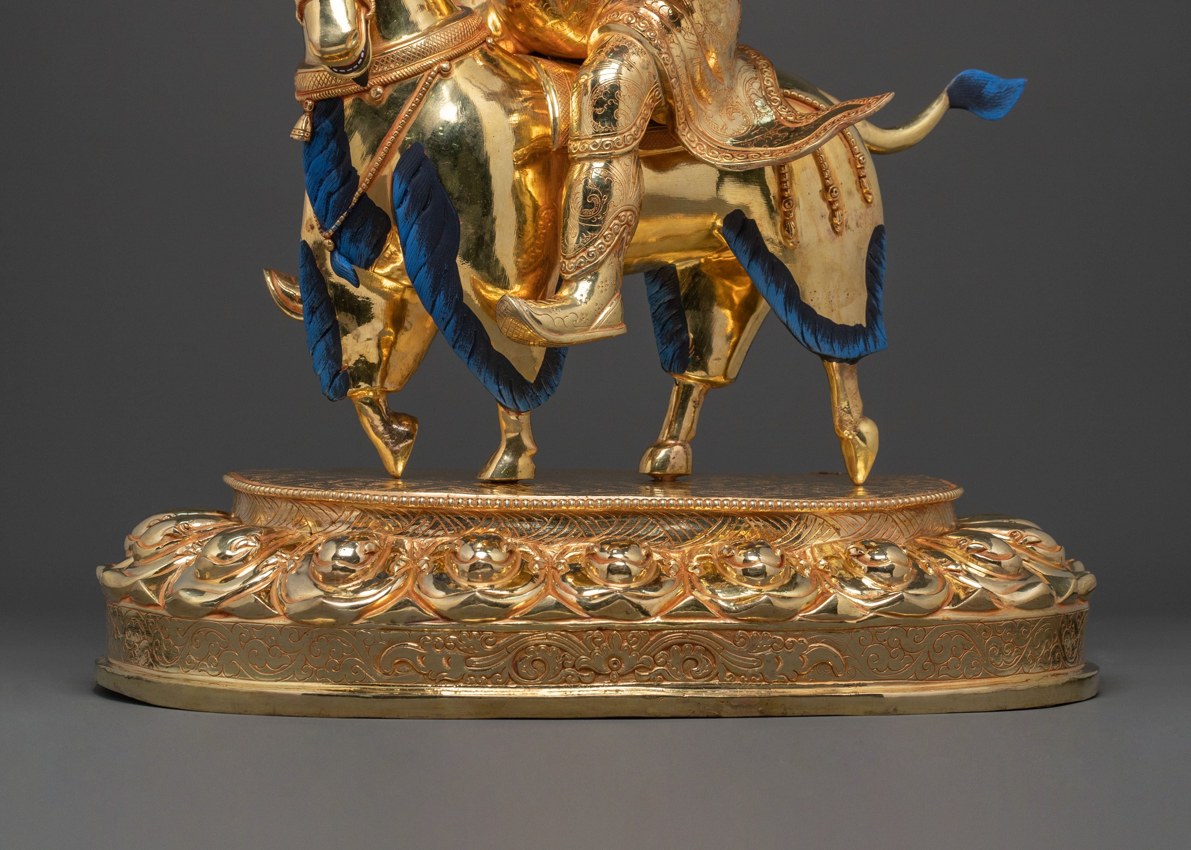 Damchen Garwai Nagpo Sacred Statue | Protector Deity