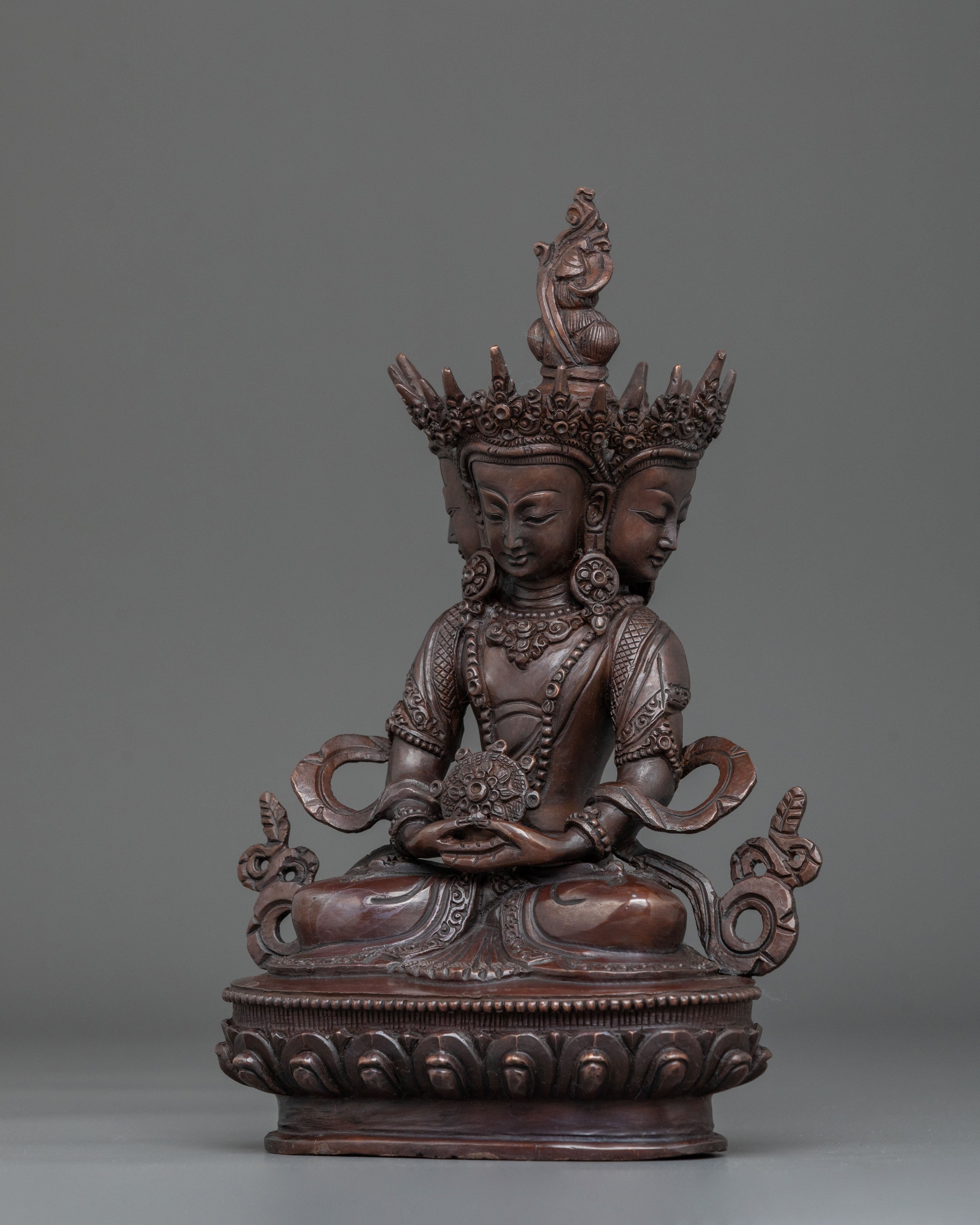 Vairocana Buddha Statue | Oxidized Copper Artistry