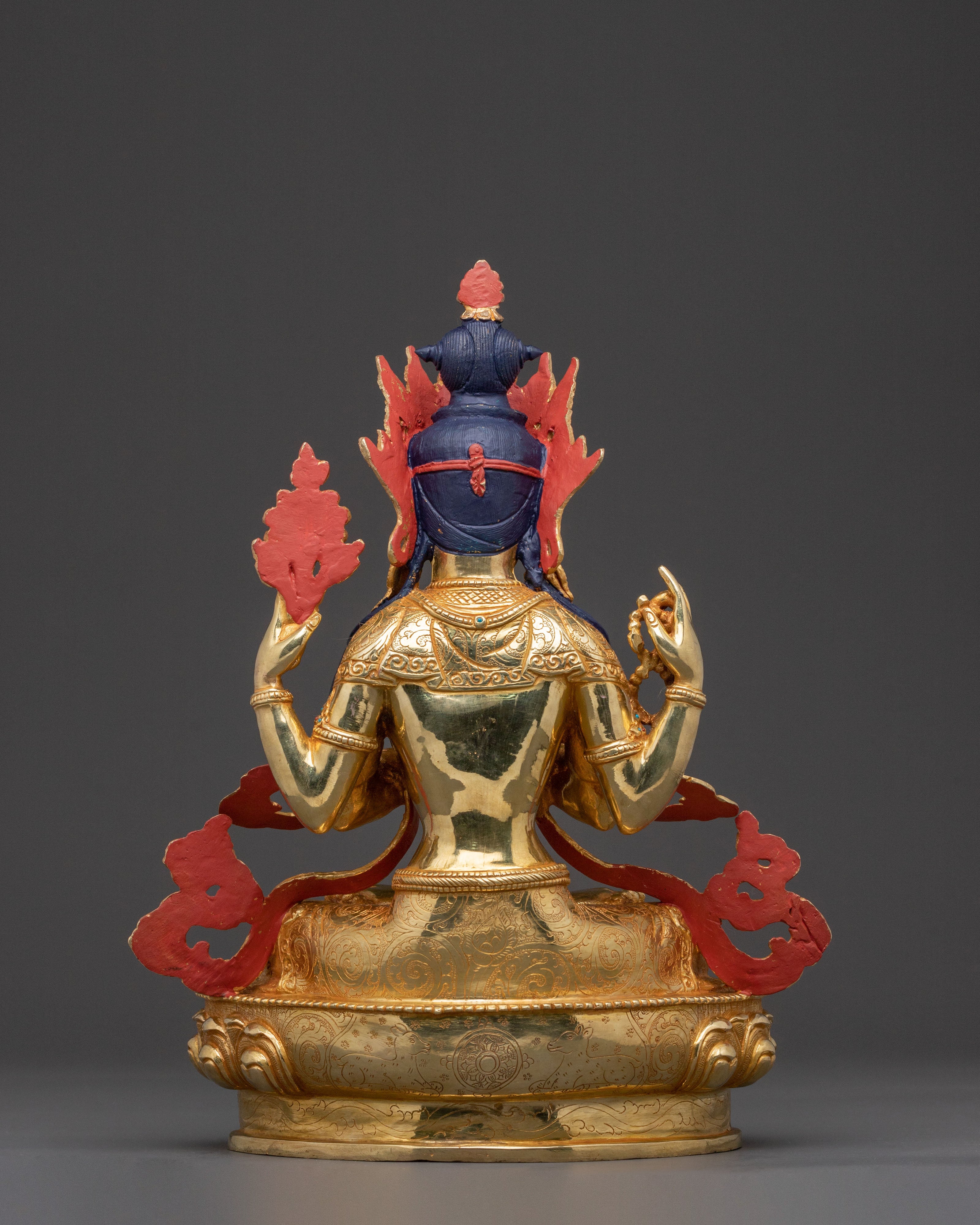 Handcrafted Blessing Statue of Chenrezig | Compassion Deity Sculpture