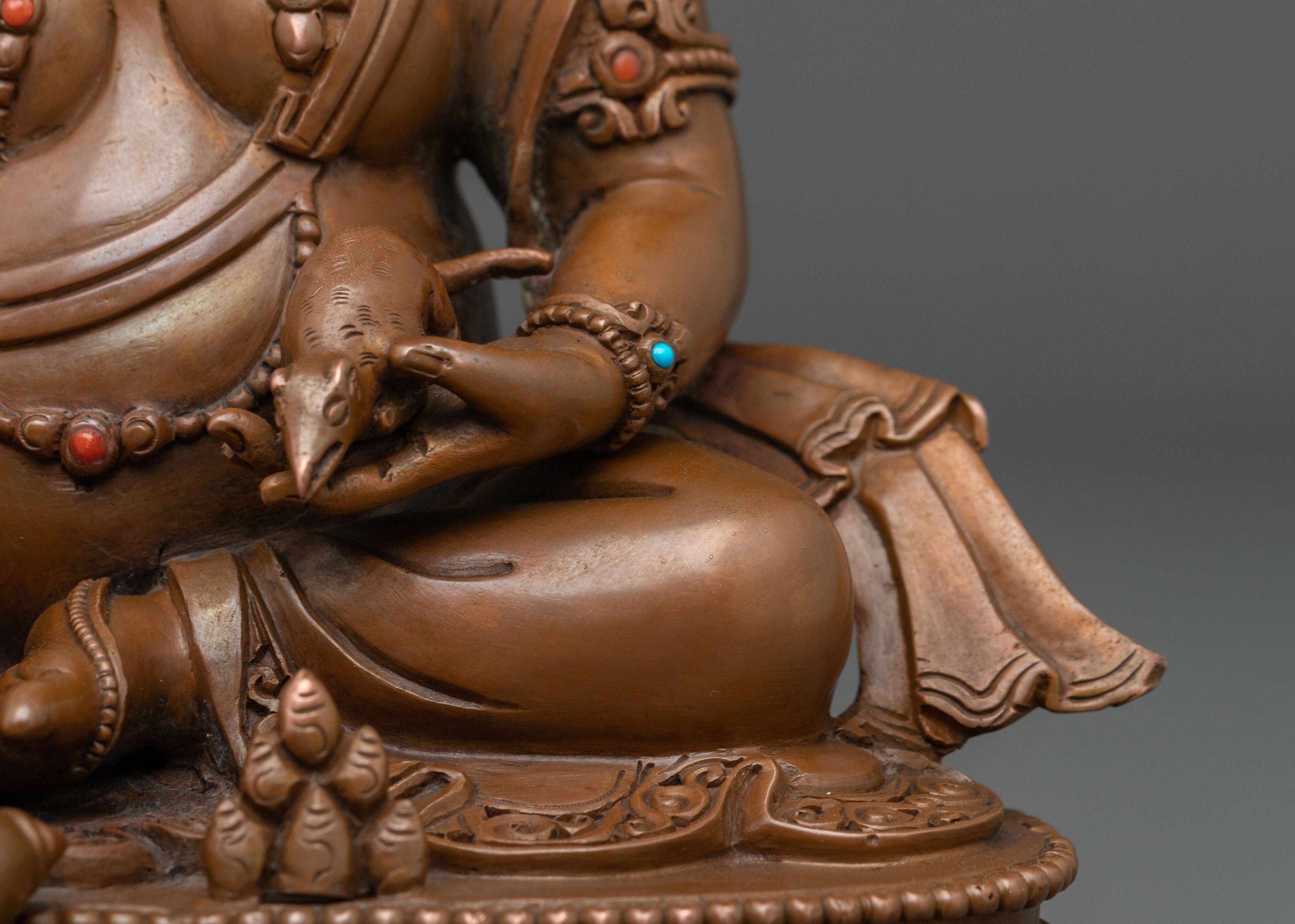 Dzambhala Handmade Sculpture: Deity of Wealth and Prosperity