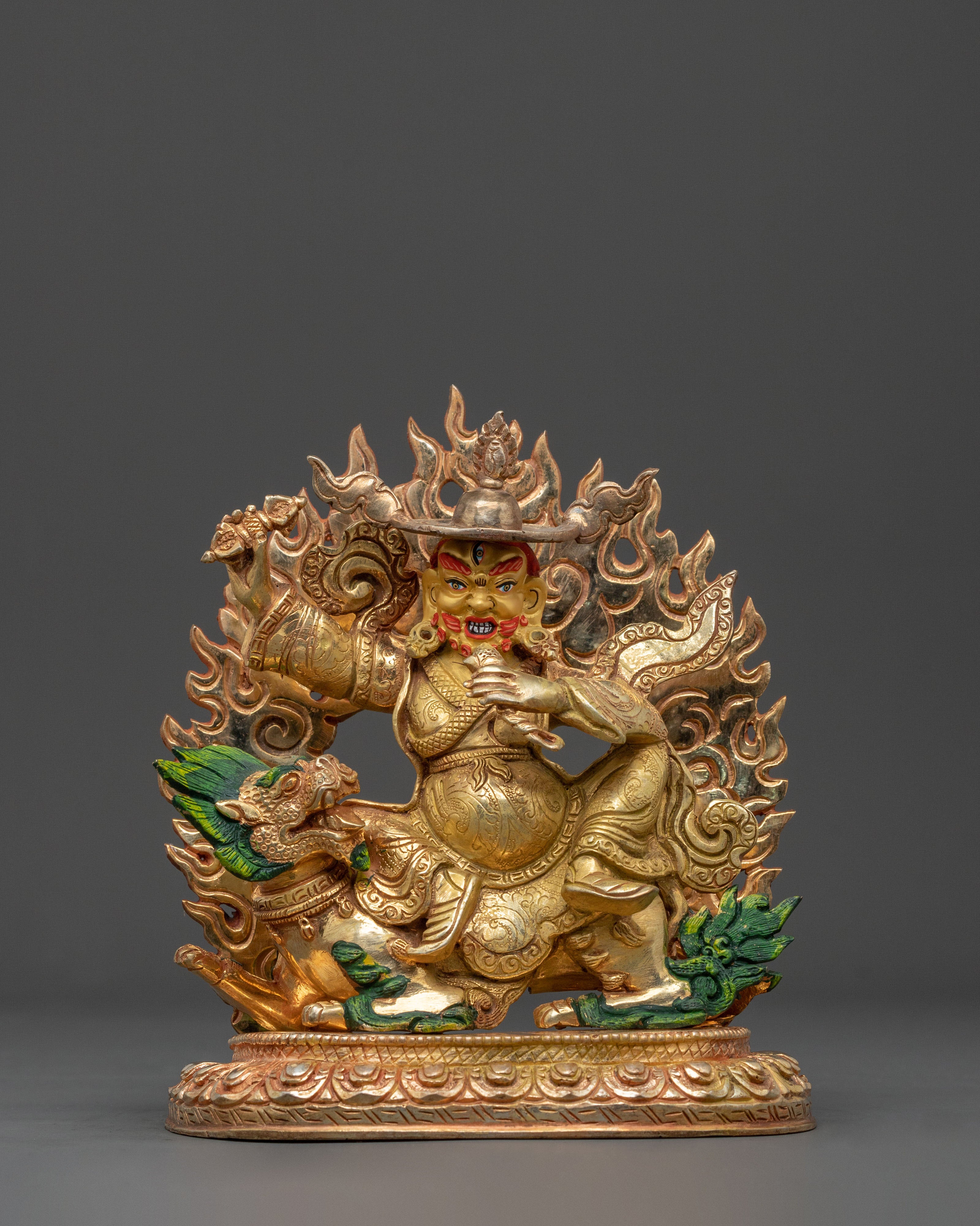 Three Nyingma Dharmapalas Statue Set | Tibetan Wrathful Protector Deities