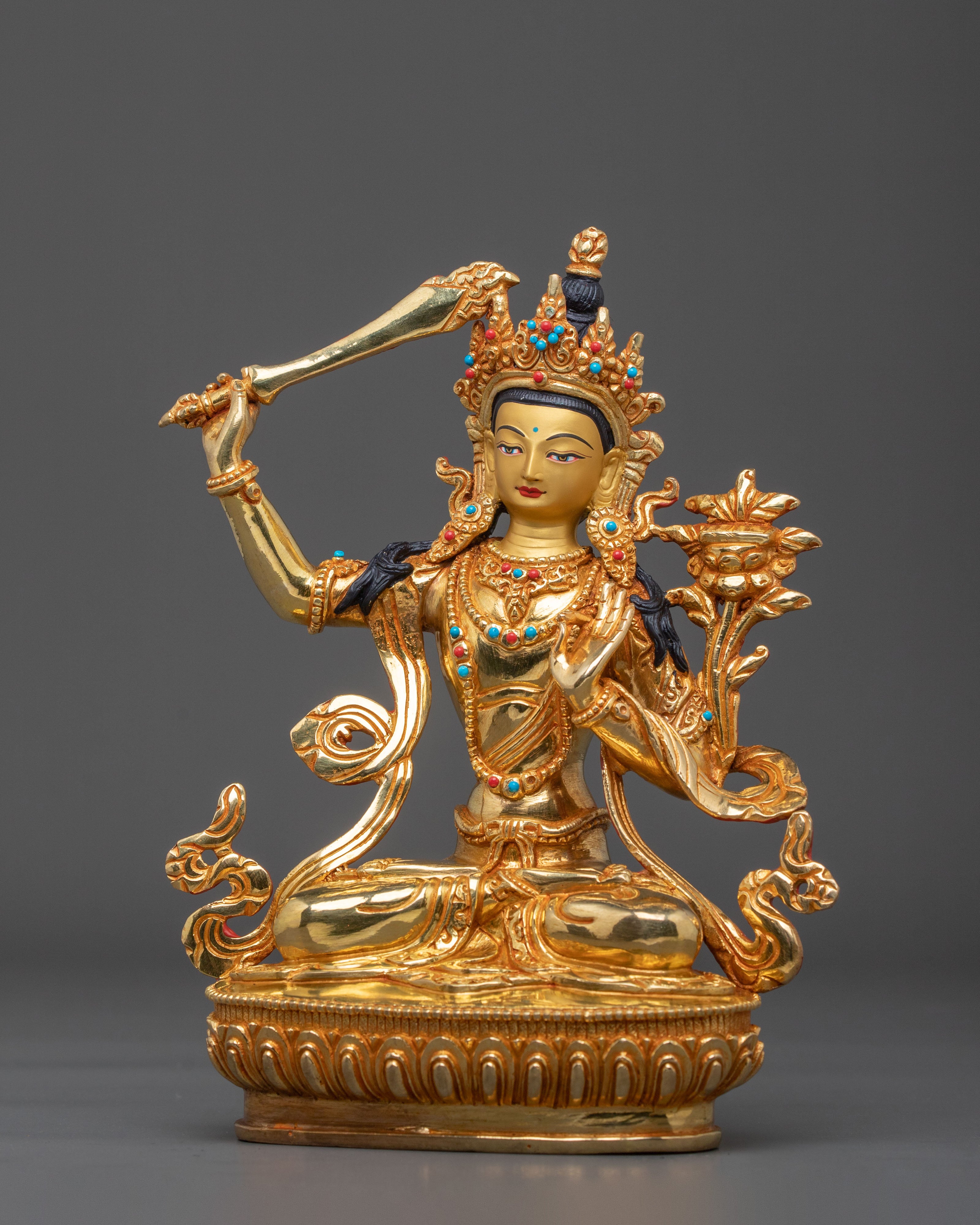 Manjushri Buddhist Statue for Decor: Bodhisattva of Wisdom