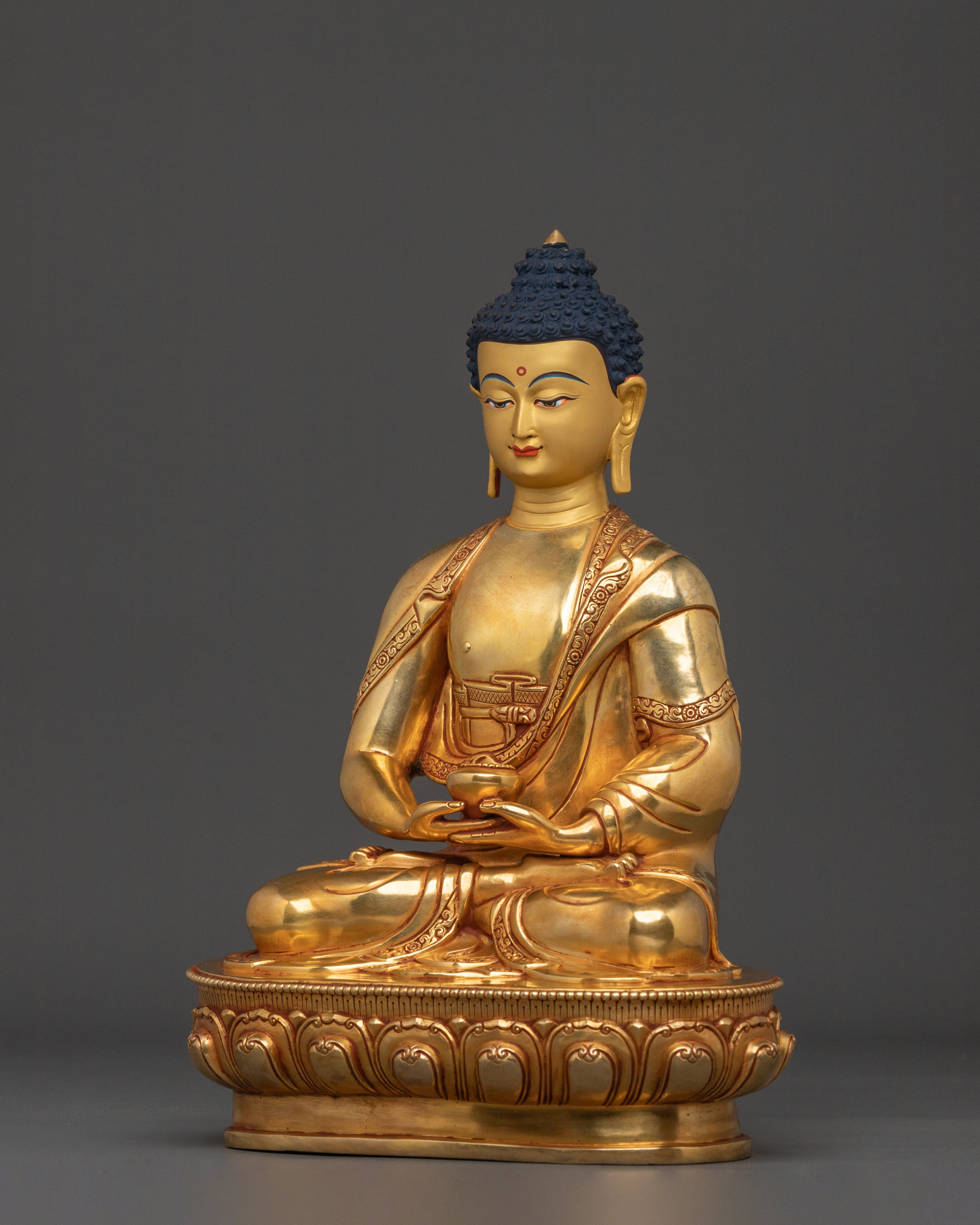 Hand Carved Amitabha Buddha Sacred Statue | Symbol of Infinite Light