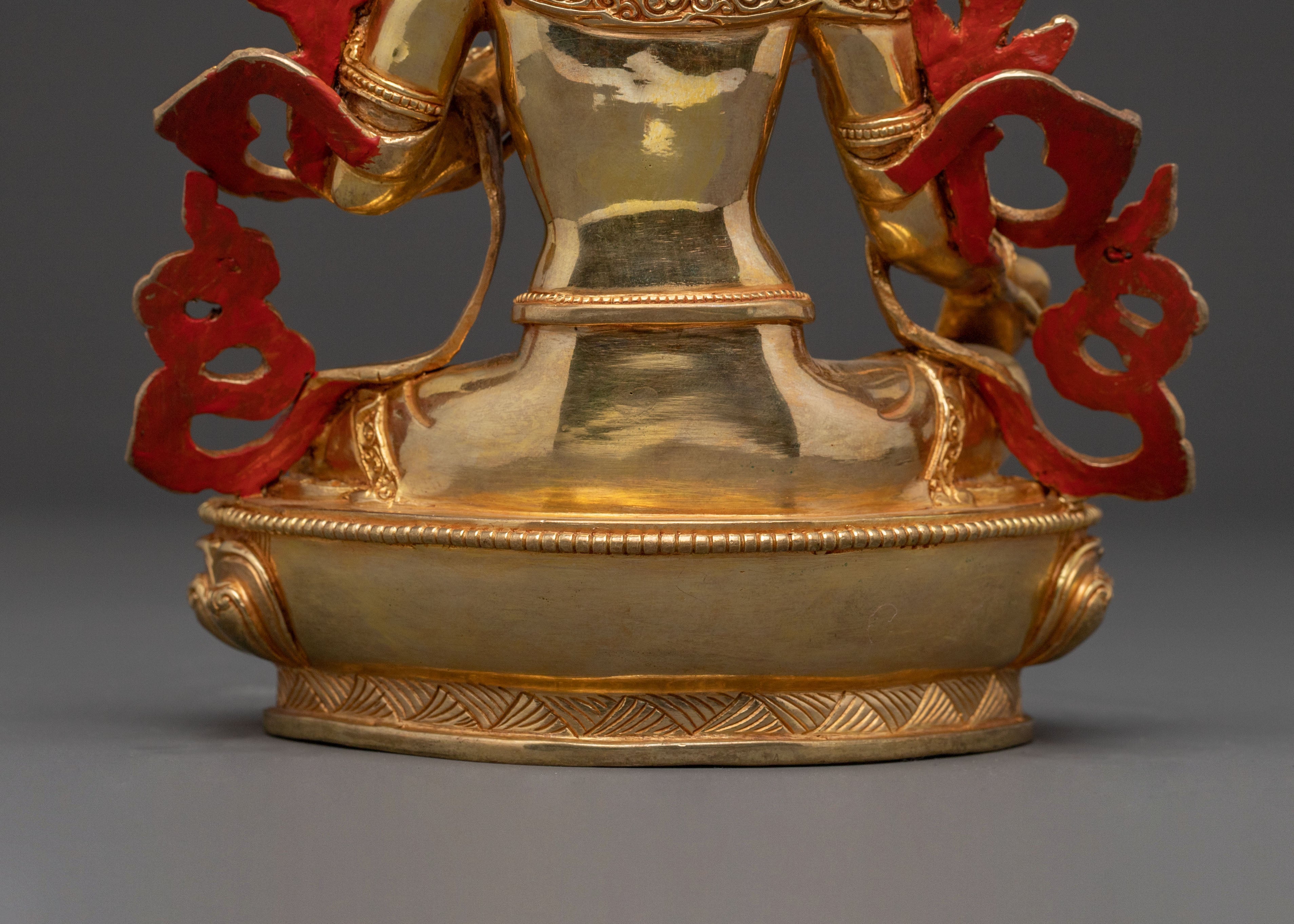 Handcrafted Blessing Statue of Green Tara