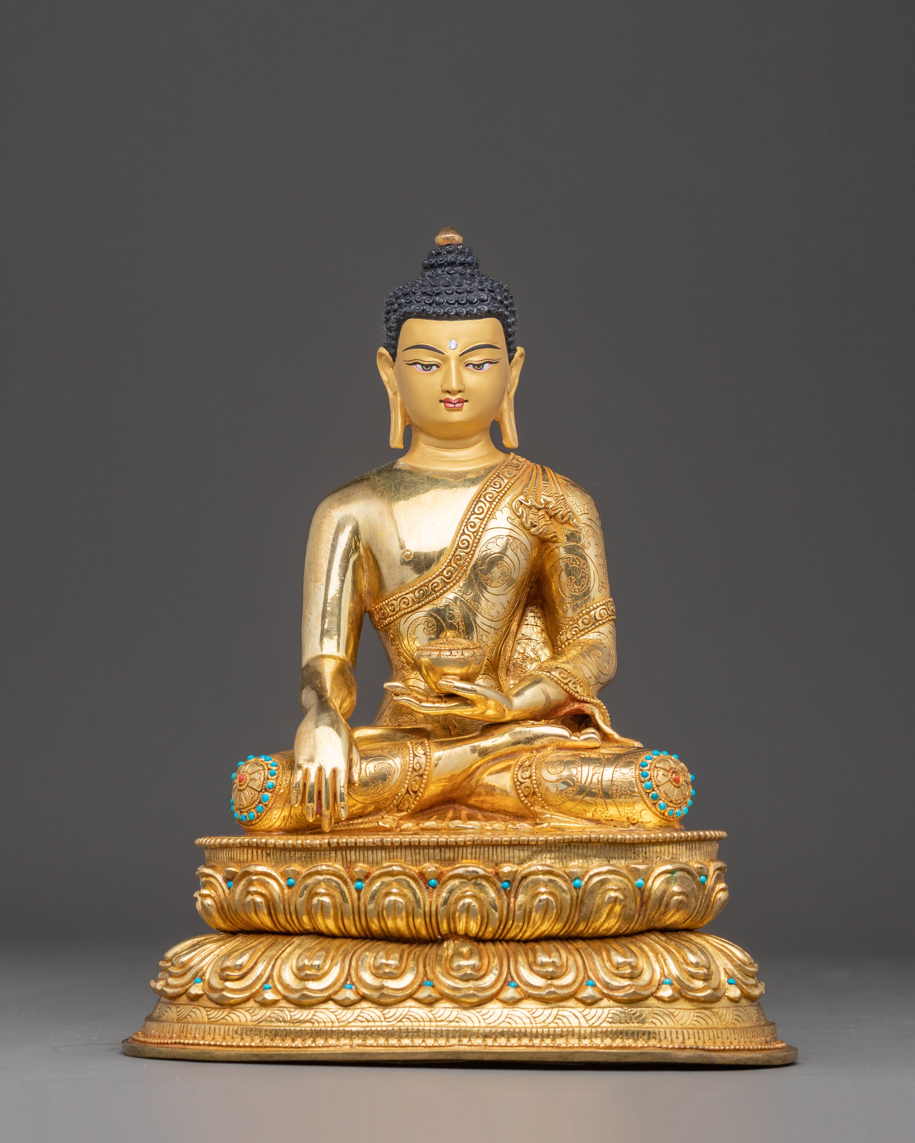 Handcrafted Radiant Shakyamuni Buddha Art | Peaceful Dharma Icon