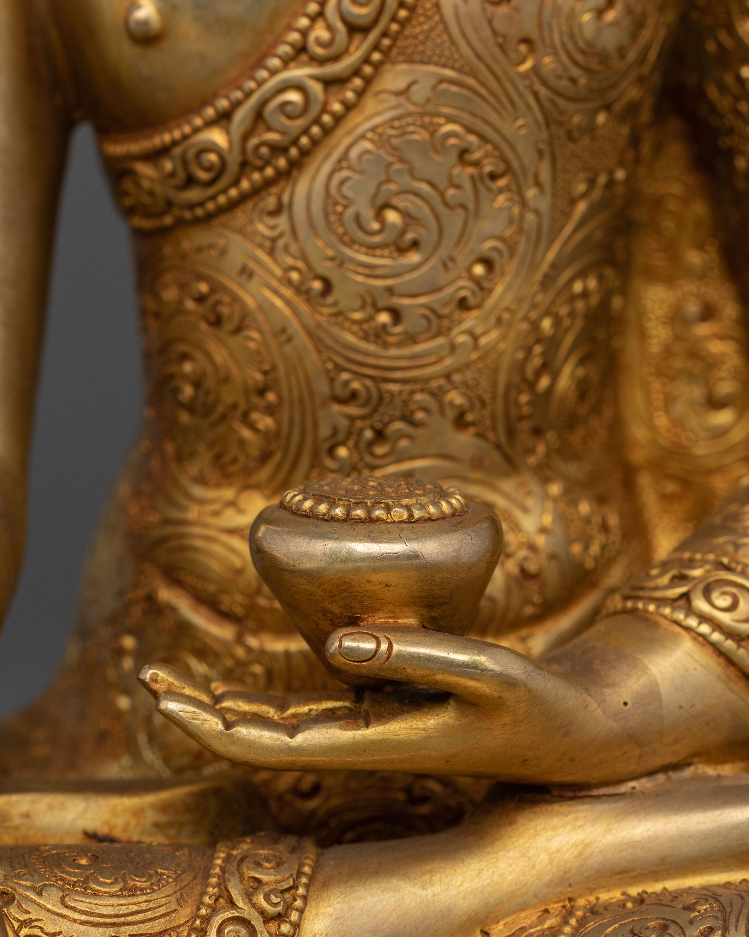 Shakyamuni Buddha Statue with Crown | Divine Figurine
