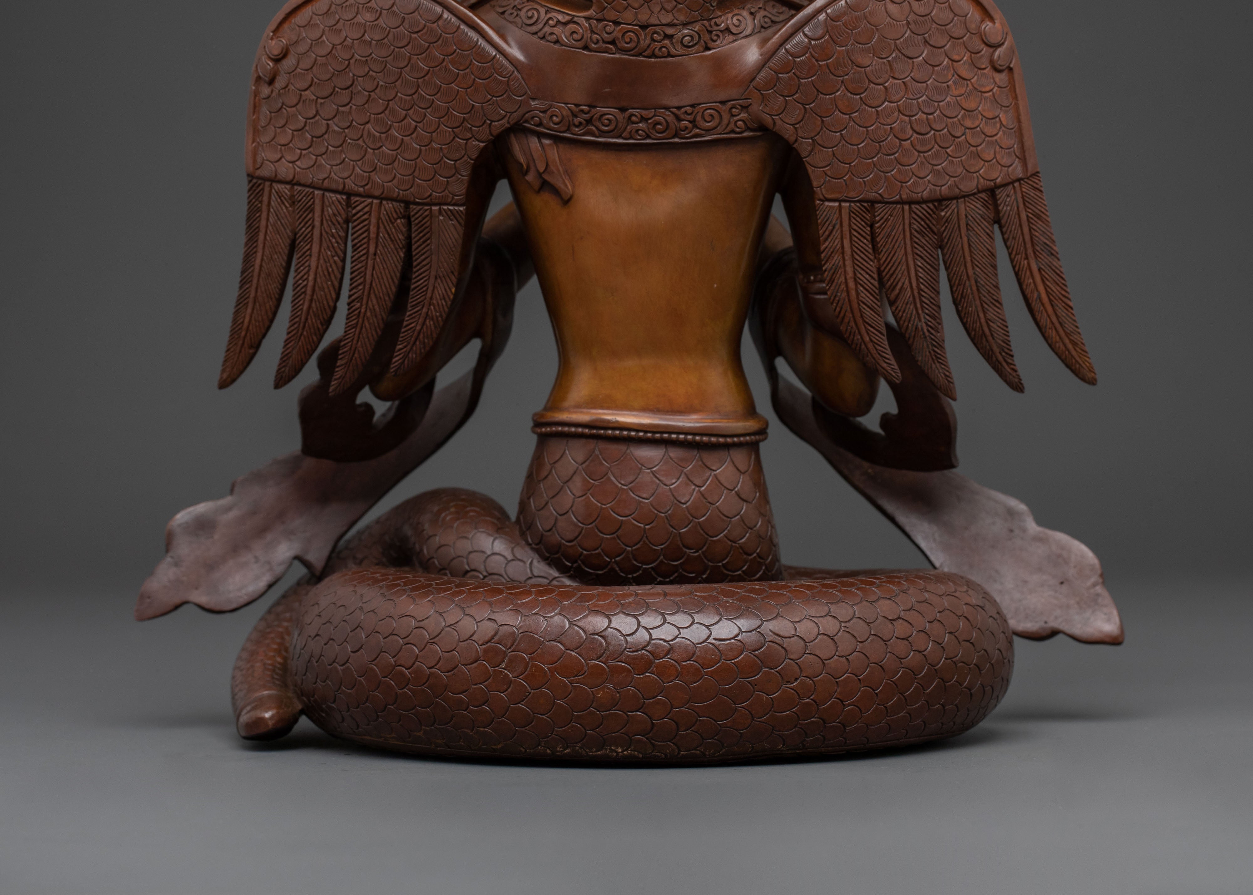 Oxidized Copper Nagkanya Sculpture | Spiritual Decor